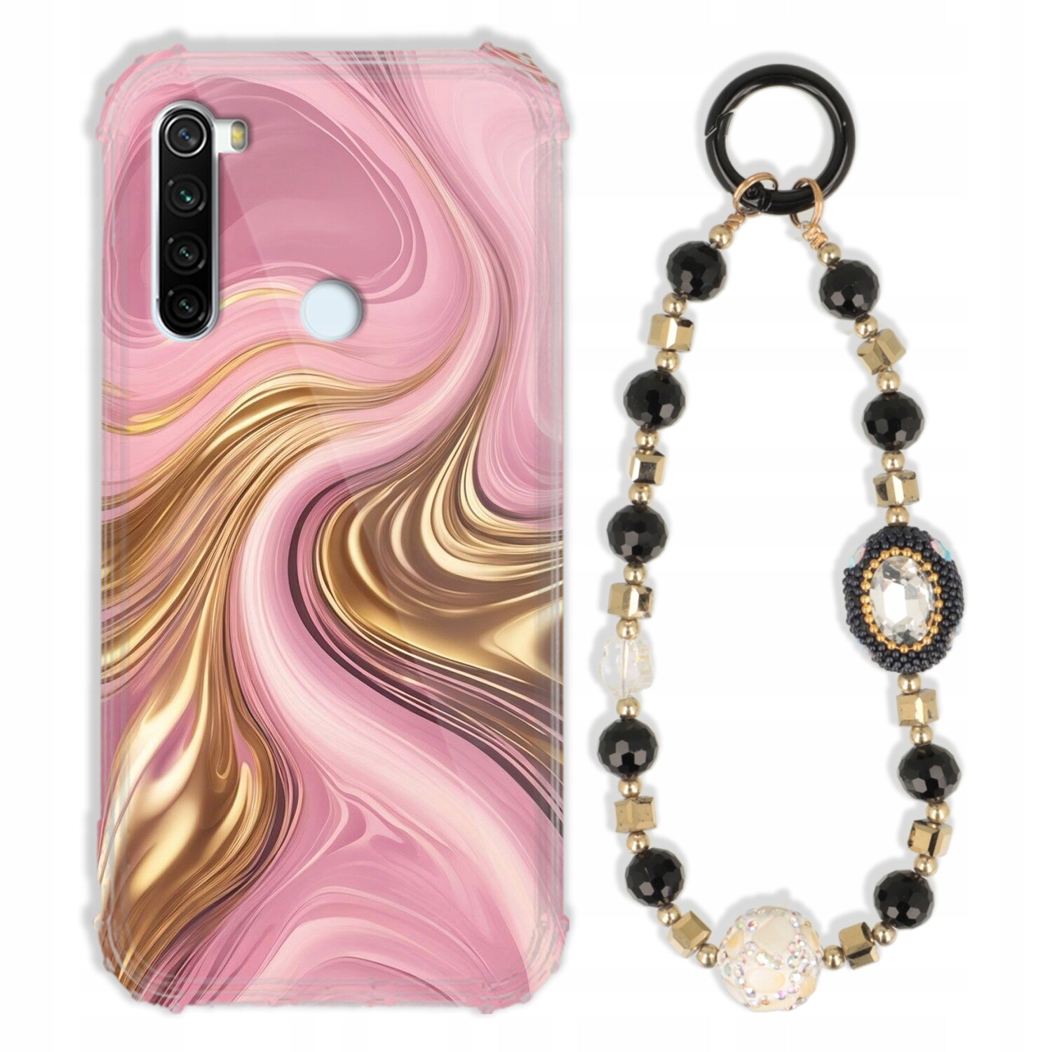 Pouzdro Pro Xiaomi Redmi Note 8T Antishock Zirkony Černozlaté|pevné|pevné