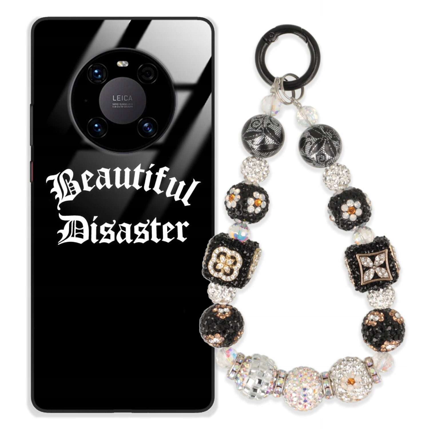 Pouzdro Pro Huawei Mate 40 Pro Glass Přívěsek Na Klíče Elegantní Kryt Premium Wz