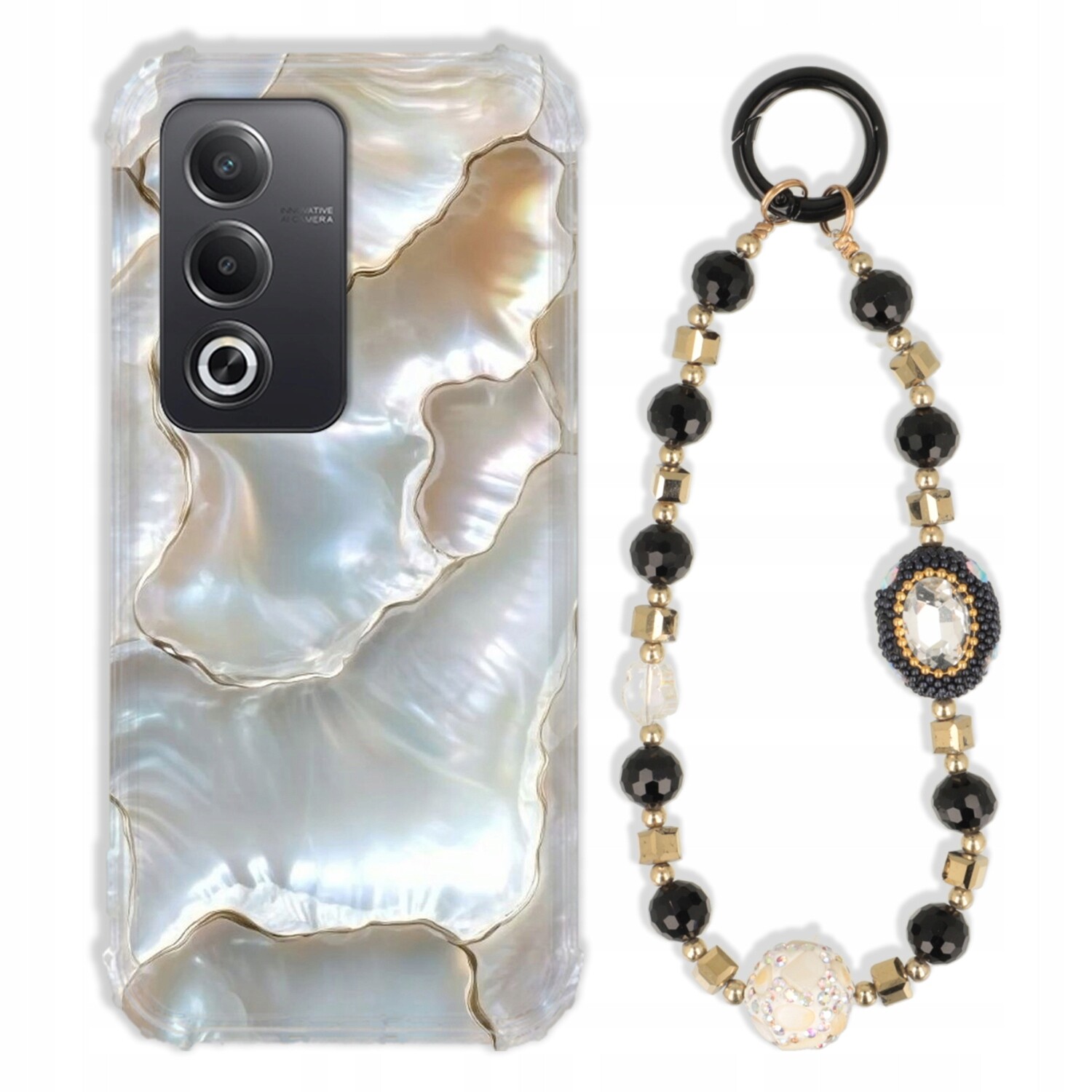 Pouzdro Pro Oppo A80 5G Case Antishock Zirkony Černo Zlaté|odolné|pevné