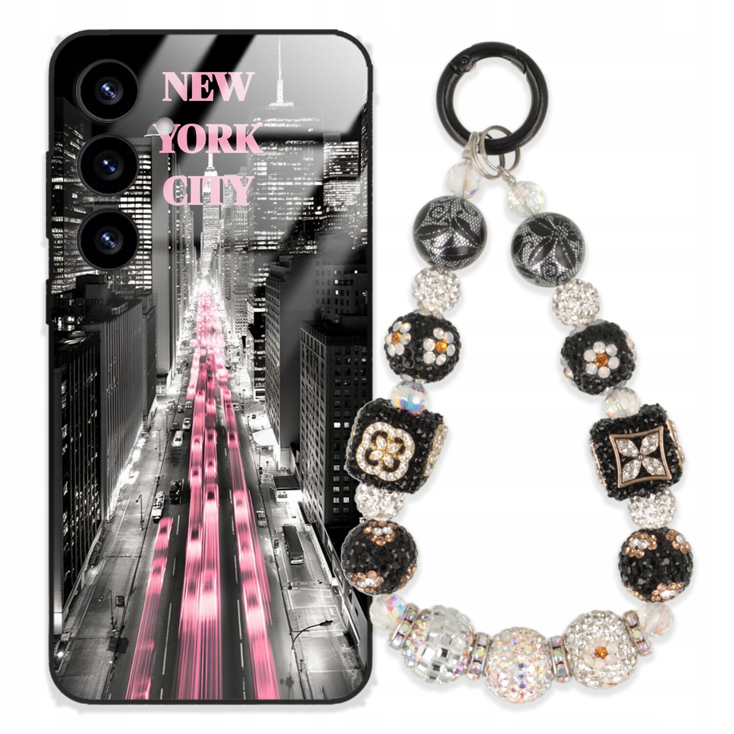 Pouzdro Pro Samsung S25 Plus Glass Přívěsek Na Klíče Elegantní |kryt Premium Vzory