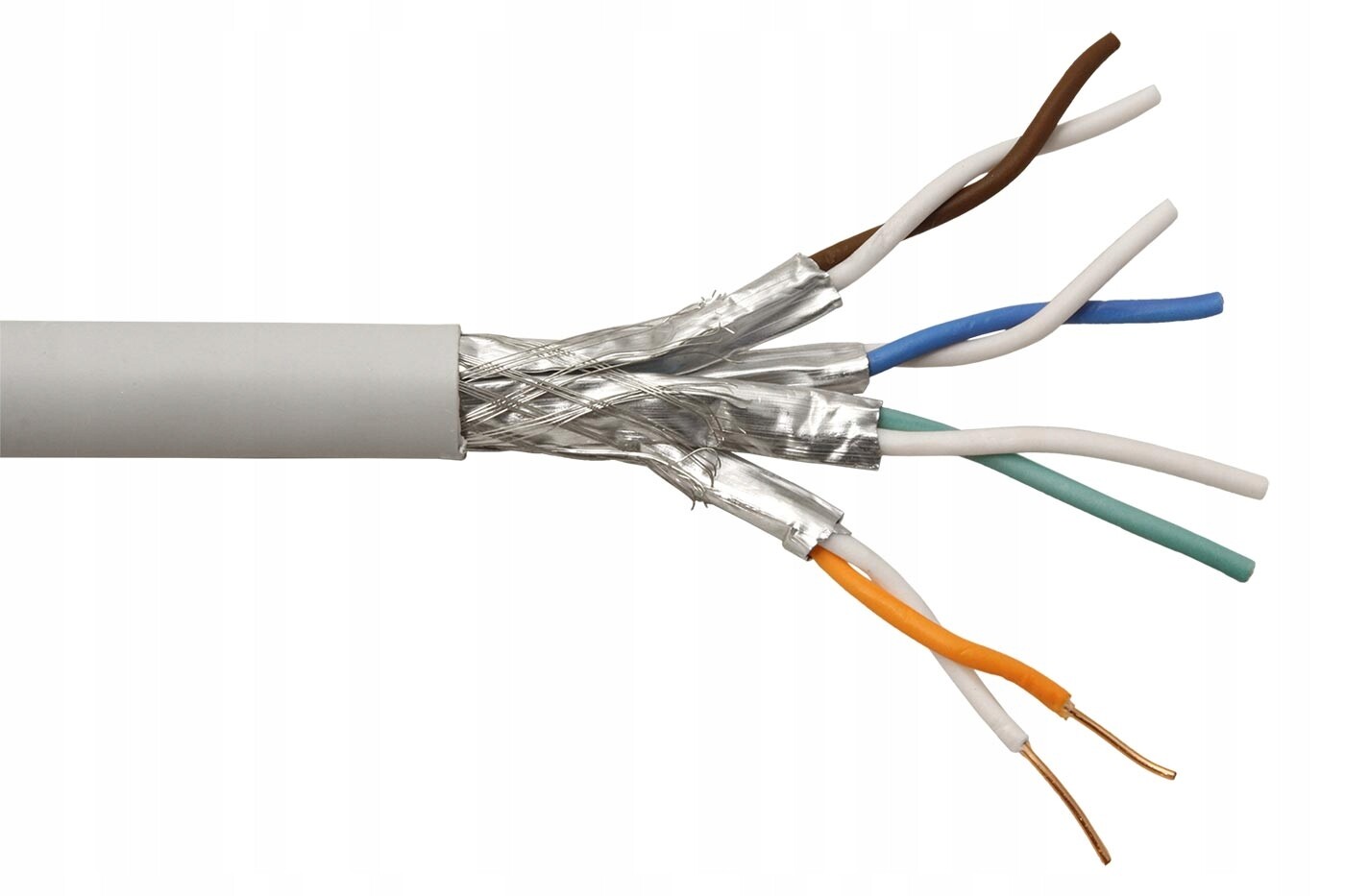 Roline Kabel S/ftp (PiMF) kulatý, kat. 6, Eca, Lsoh, 305m, drát