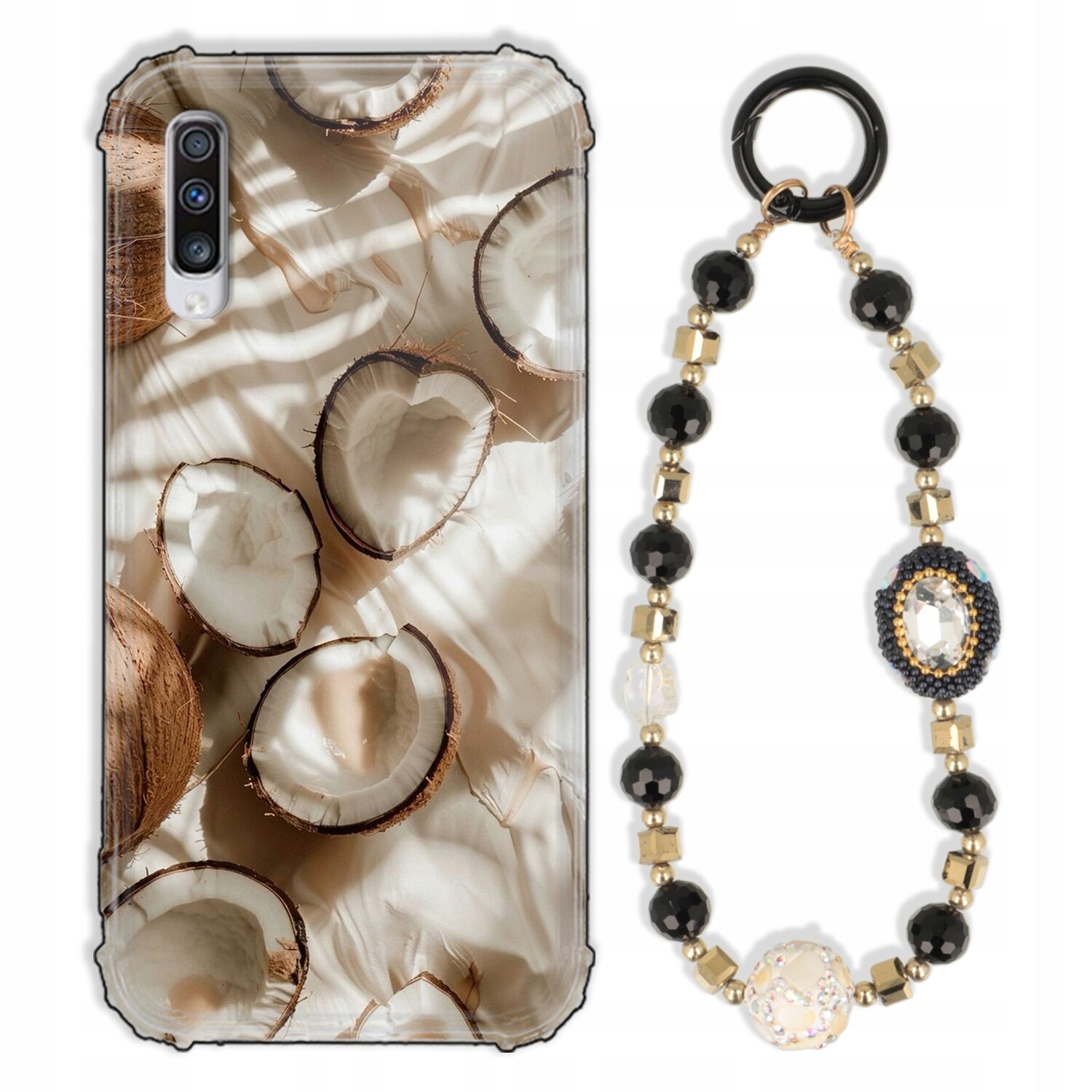 Pouzdro Pro Samsung A70 Case Antishock Zirkony Černo Zlaté|odolné|pevné