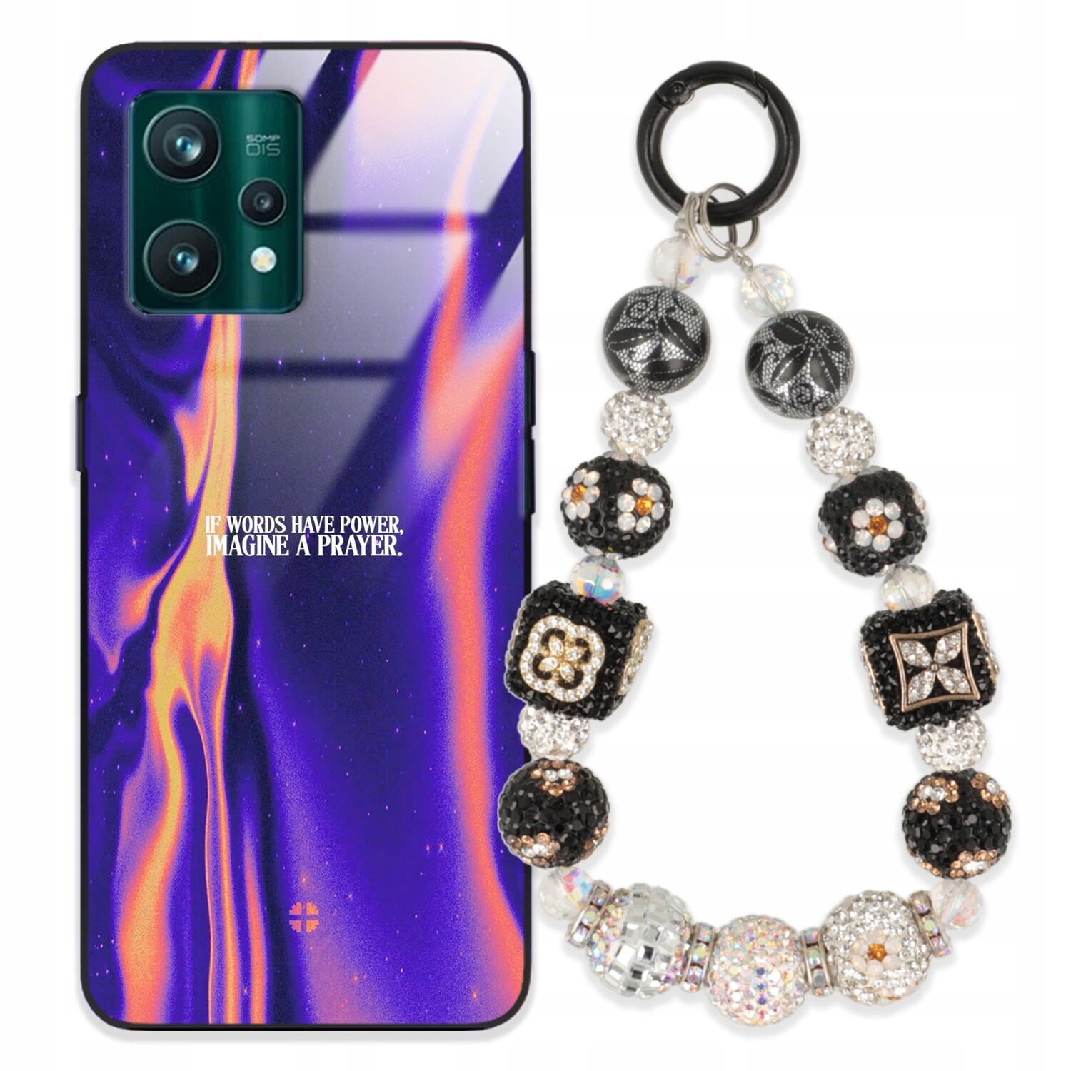 Pouzdro Pro Realme 9 Pro Plus Glass Přívěsek Na Klíče Elegantní Kryt Premium Wz