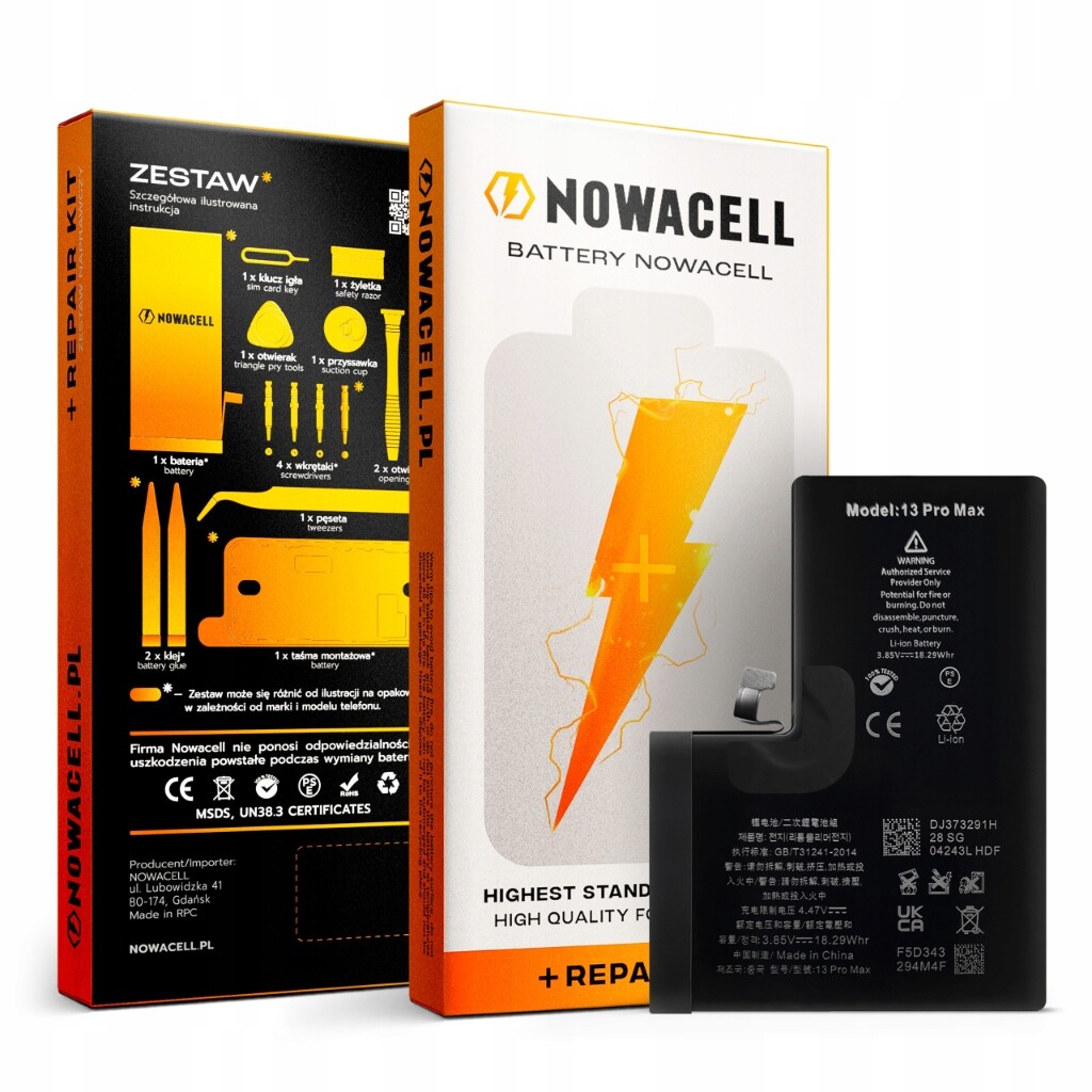 Sada baterií pro iPhone 13 Pro Max Bez Zprávy 3687 mAh Oem Kvalita