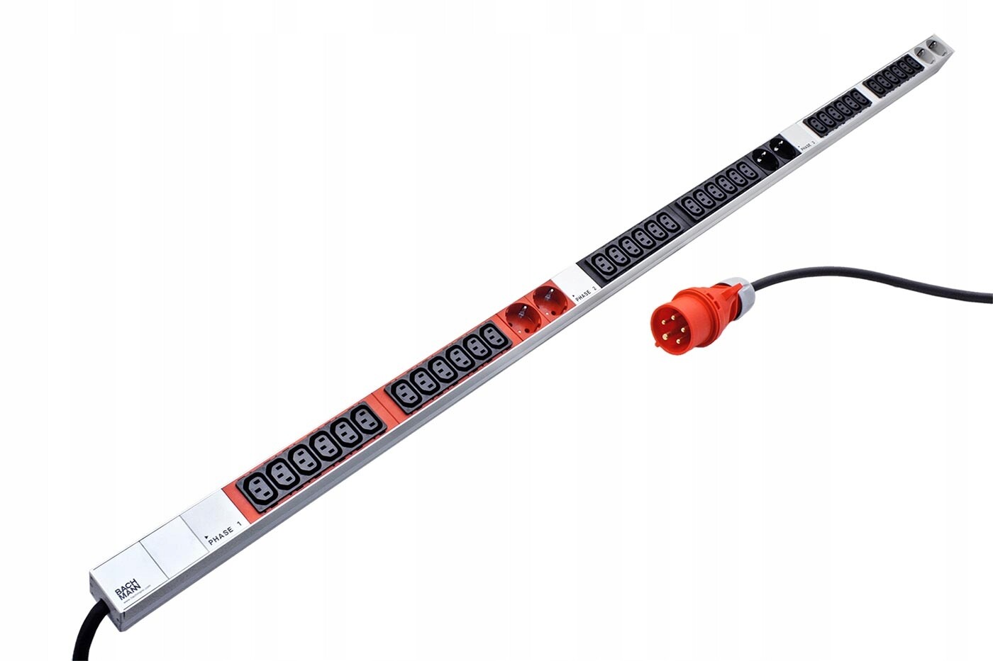 Bachmann Napájecí panel 36x C13+6x zásuvka De, 3m, vidlice Iec 60309 3x16A