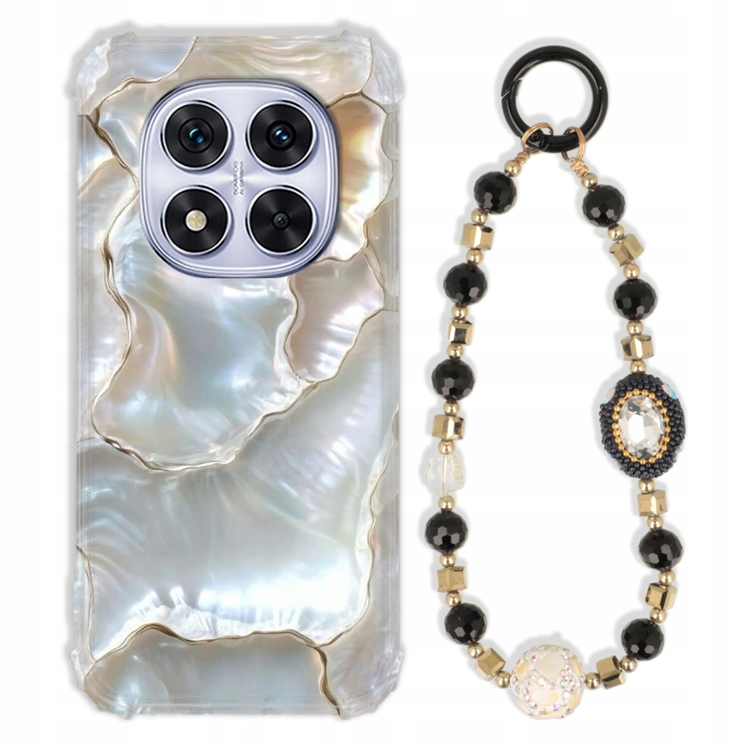 Pouzdro Pro Xiaomi Note 14 Pro 5G Antishock Zirkony Černozlaté|pevné|tpu|