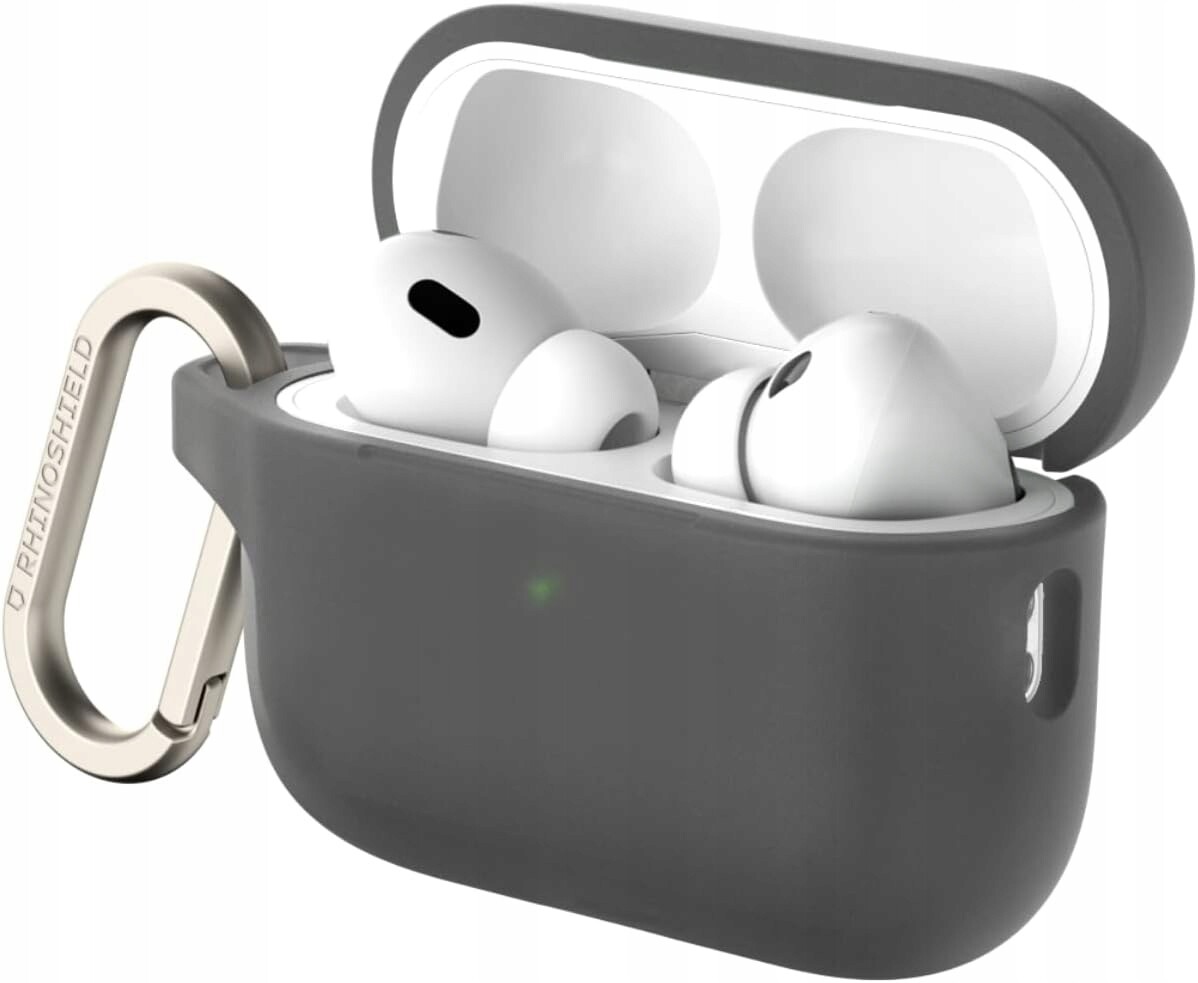 Rhinoshield AirPods Case pouzdro pro Apple AirPods Pro 2 s karabinkou, šedé