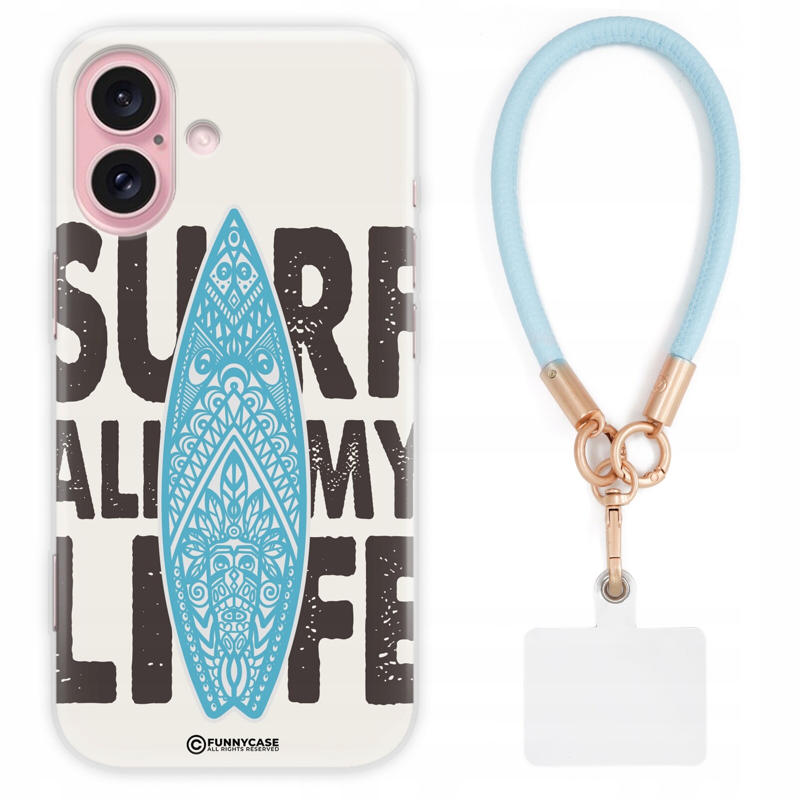 Pouzdro Pro Iphone 16 Case Ocean Dovolená Trendy Modré Kožené Vodítko Wz