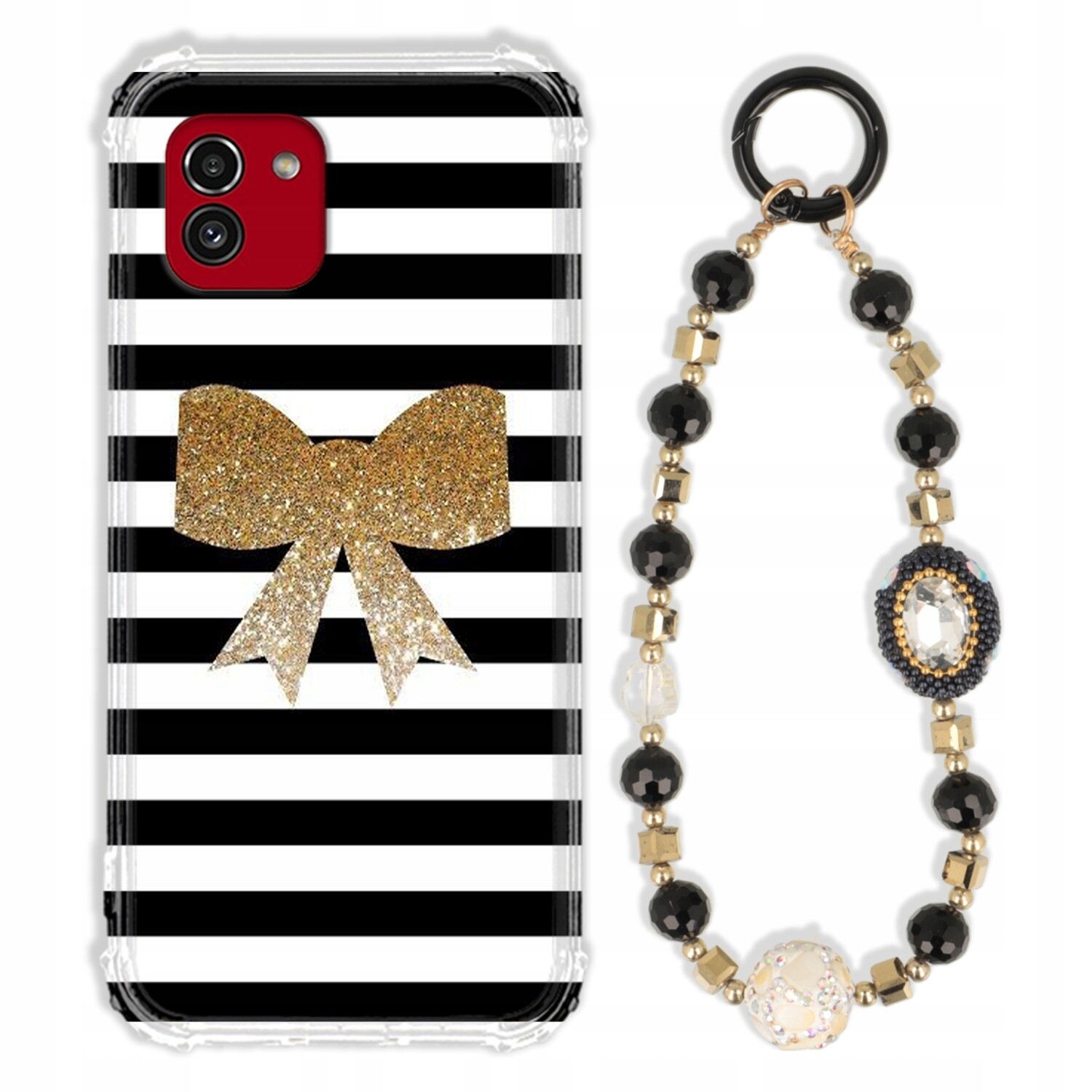 Pouzdro Pro Samsung A03 Case Antishock Zirkony Černozlaté|odolné|pevné