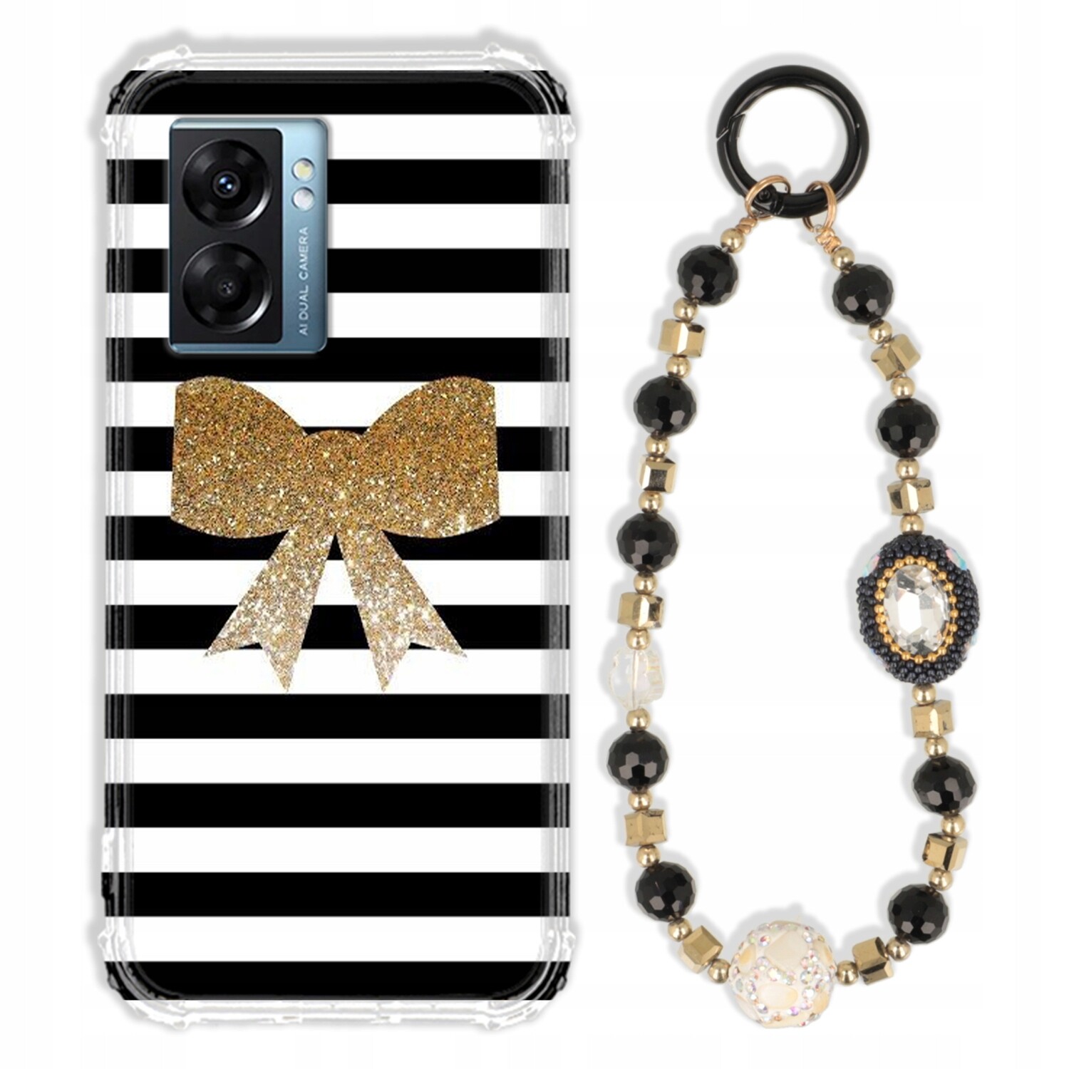 Pouzdro Pro Oppo K10 5G Case Antishock Zirkony Černo Zlaté|odolné|silné