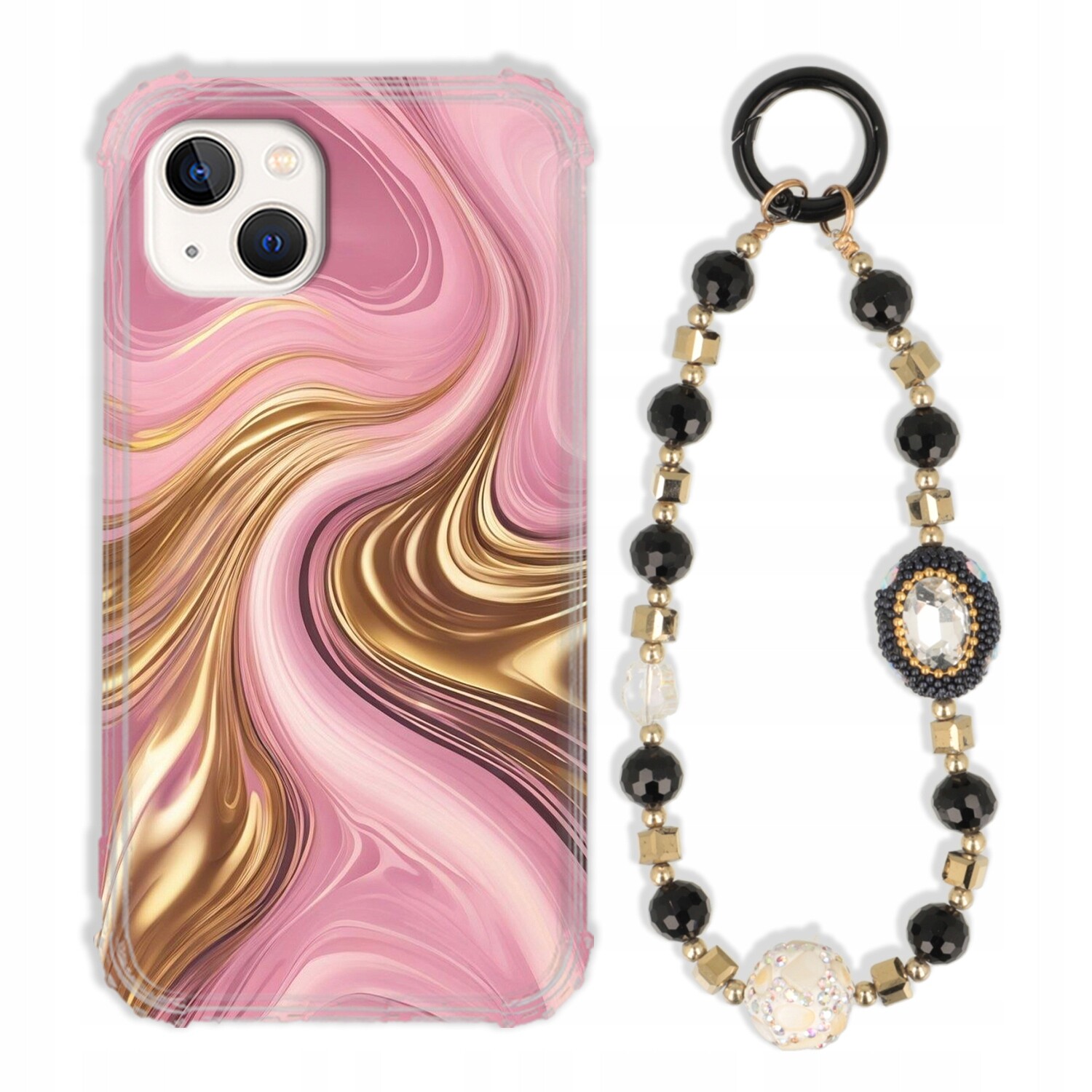 Pouzdro Pro Iphone 14 Plus Antishock Zirkony Černo Zlaté Odolné| Silné