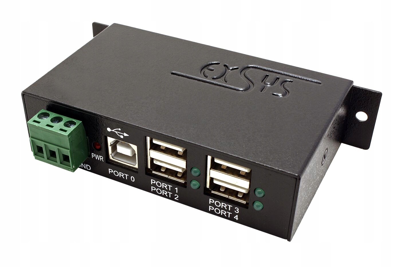 Exsys Usb 2.0 Hub, 4 porty, průmyslový, na Din lištu (EX-1163HMS)