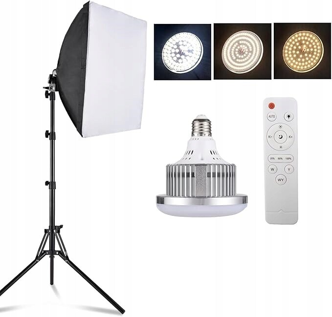 Andoer Softbox 85W 3000-7500K Foto sada 40x40 cm stativ 1,7 m