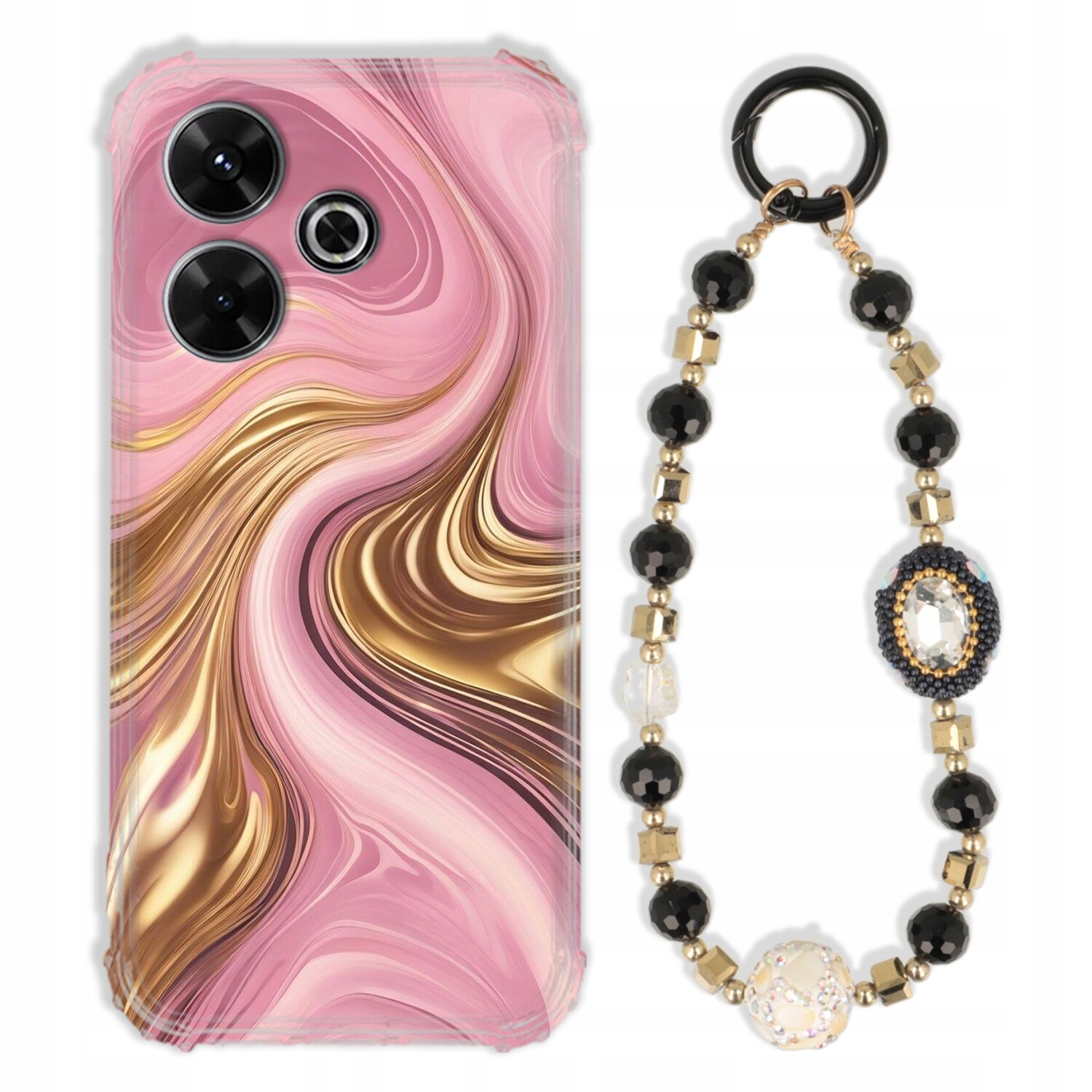 Pouzdro Pro Xiaomi Redmi 13 4G Antishock Zirkony Černozlaté|odolné|silné