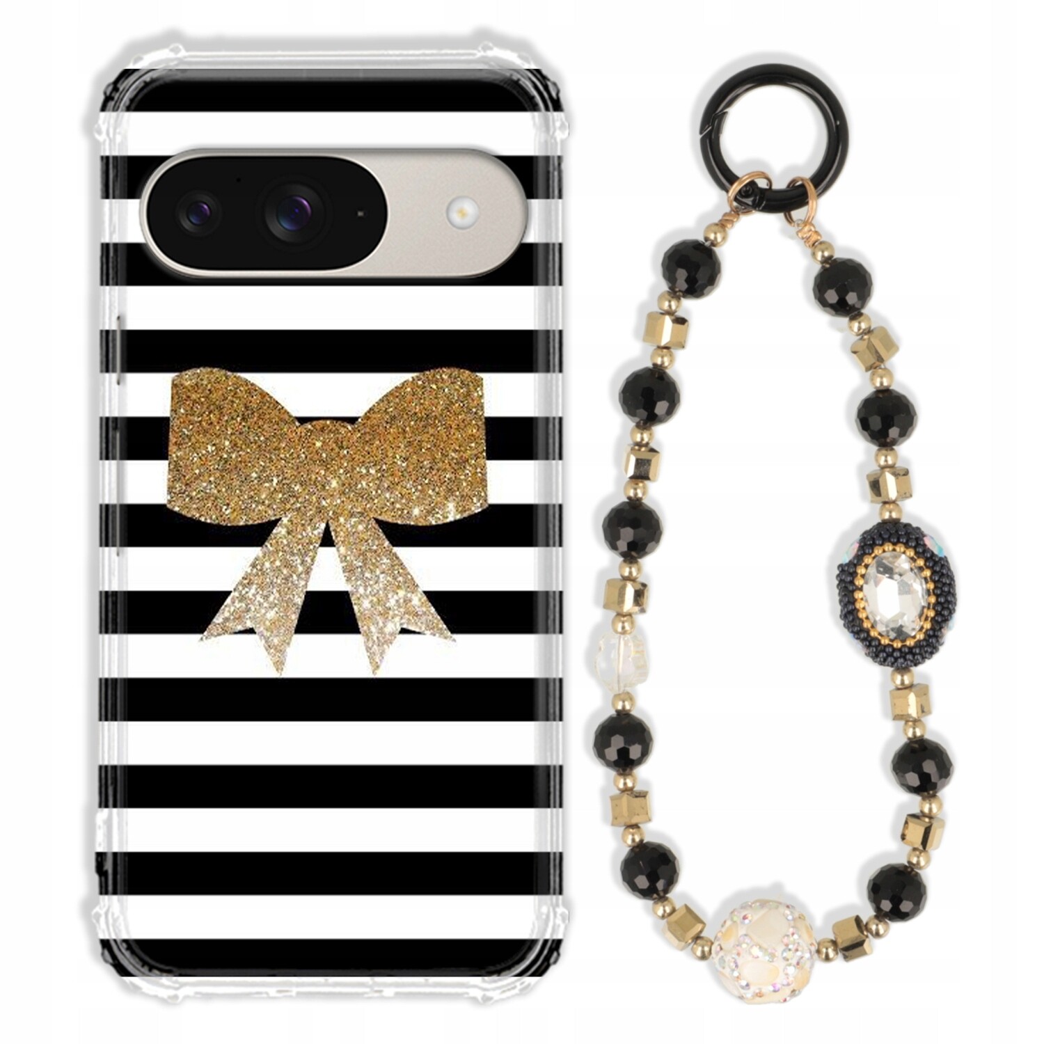 Pouzdro Pro Google Pixel 9 Antishock Zirkony Černo Zlaté Odolné| Silné