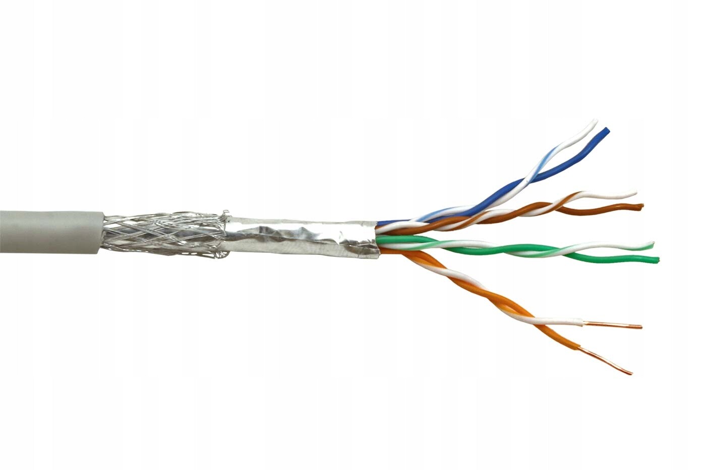 Goobay Kabel Sftp kulatý, kat. 5e, Eca, 100m, drát, Cca