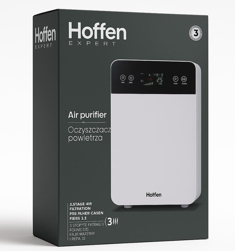 Hoffen Expert Čistička vzduchu Air Purifier 3 stupně filtrace, tichá
