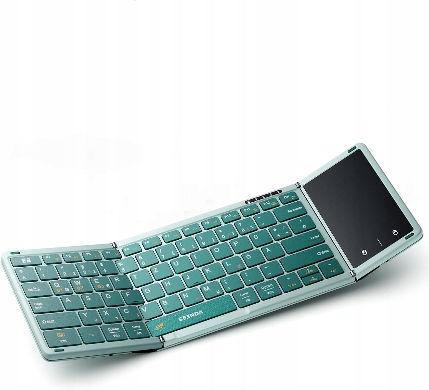 Seenda Skládací Bluetooth klávesnice s touchpadem Qwertz, 3 kanály