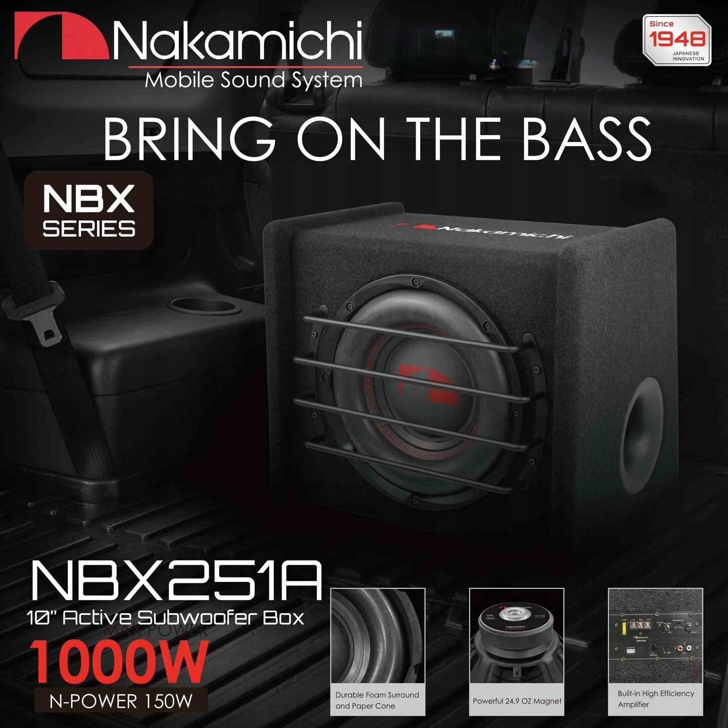 Nakamichi NBX251A Aktivní basová skříň