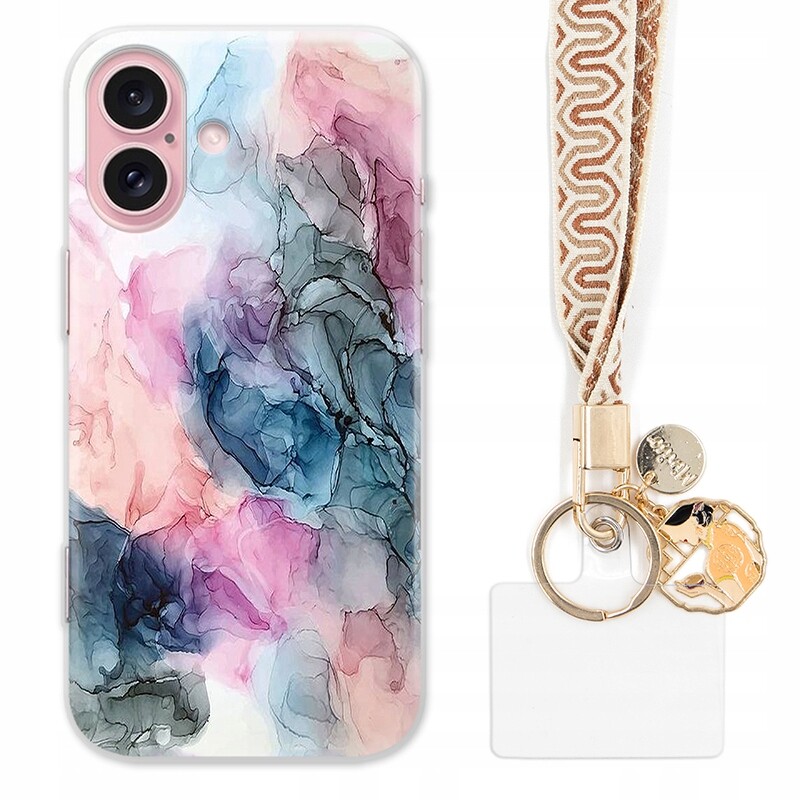 Pouzdro Pro Iphone 16 Přívěsek Bronz Marble Madness Vzory