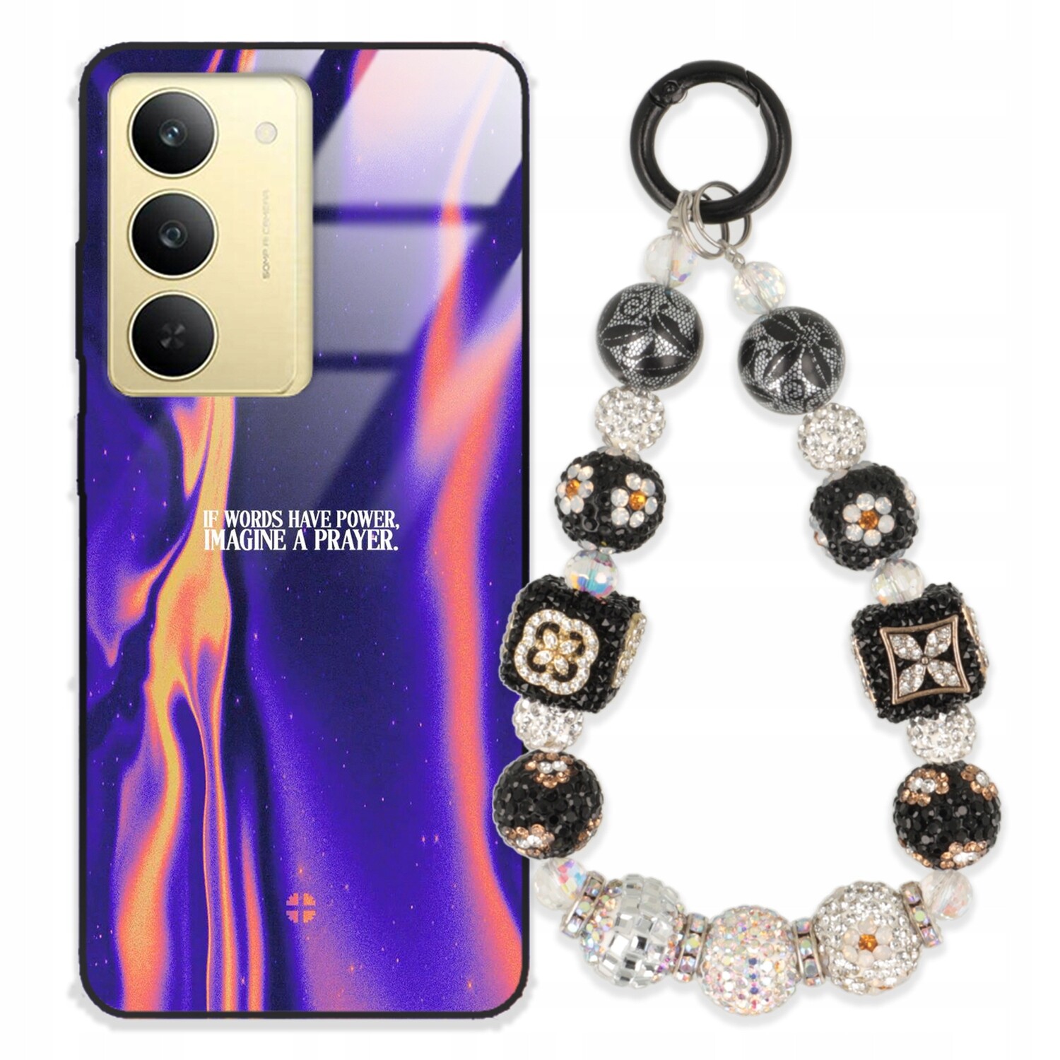 Pouzdro Pro Realme 14X Case Glass| Přívěsek Na Klíče Elegantní Kryt Premium Vzory