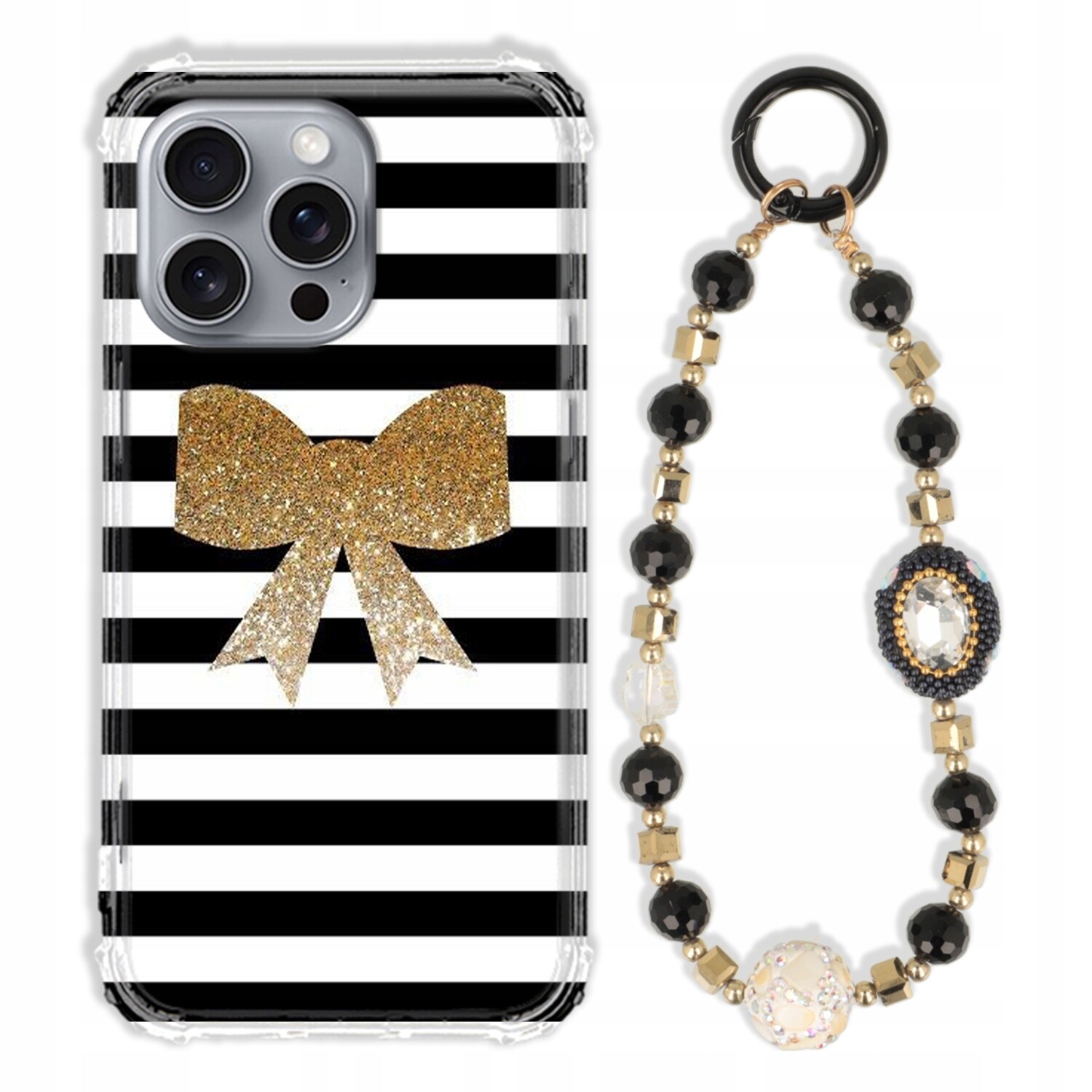 Pouzdro Pro Iphone 16 Pro Max Antishock Zirkony Černozlaté|odolné|silné