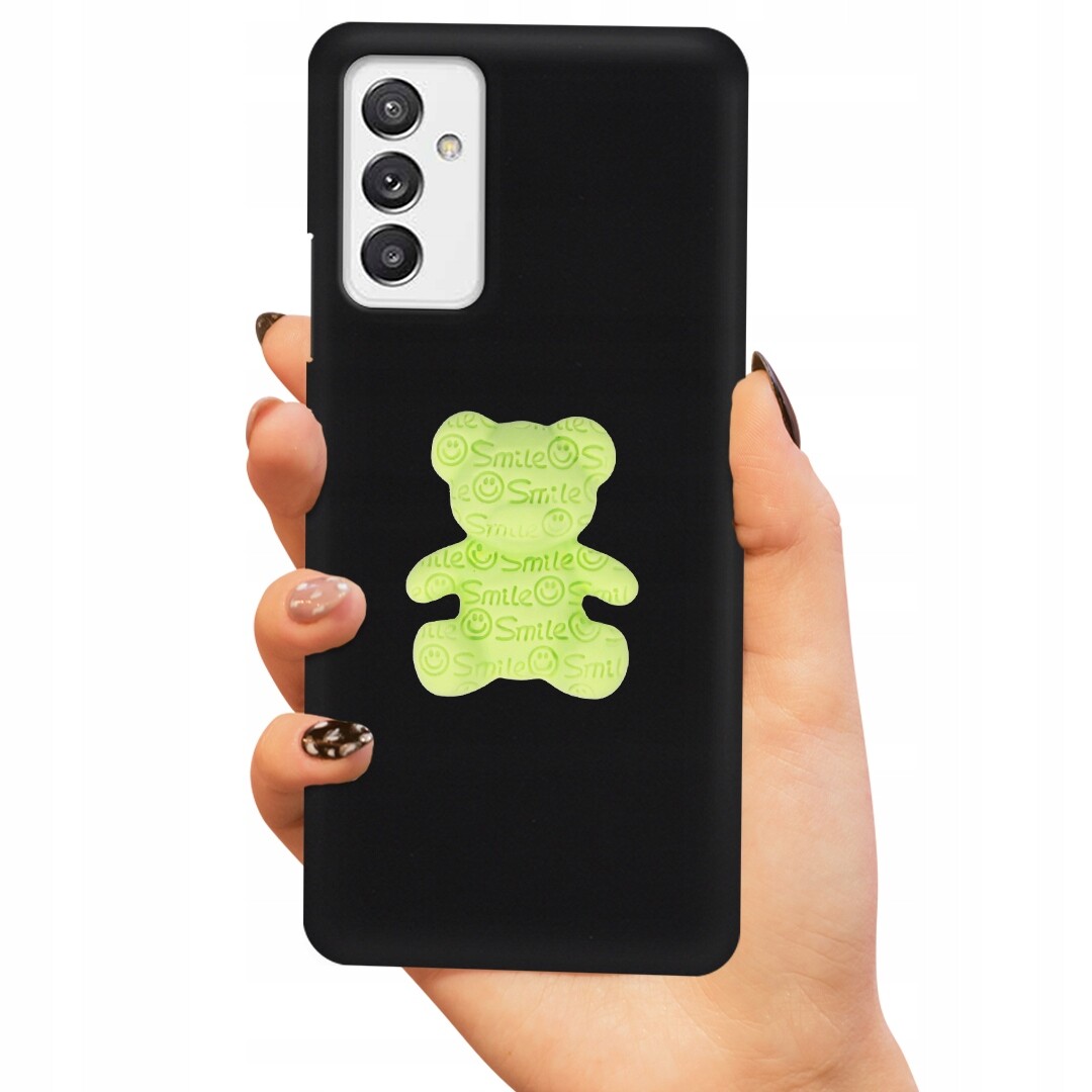 Pouzdro Matné Black Pro Samsung A82 5G Zelený Medvídek
