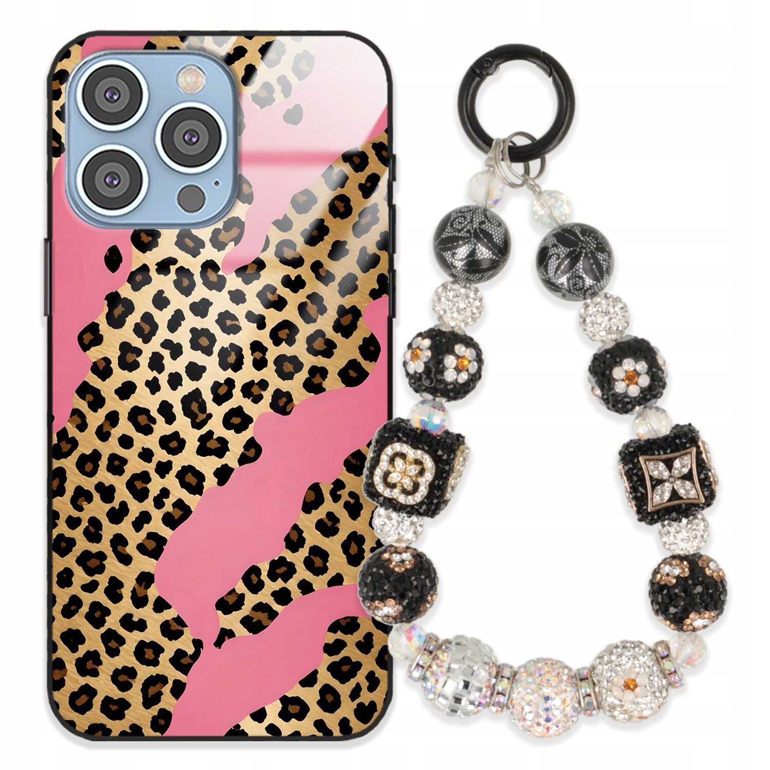 Pouzdro Pro Iphone 15 Pro Max Glass Přívěsek Na Klíče Elegantní Kryt Premium Wz