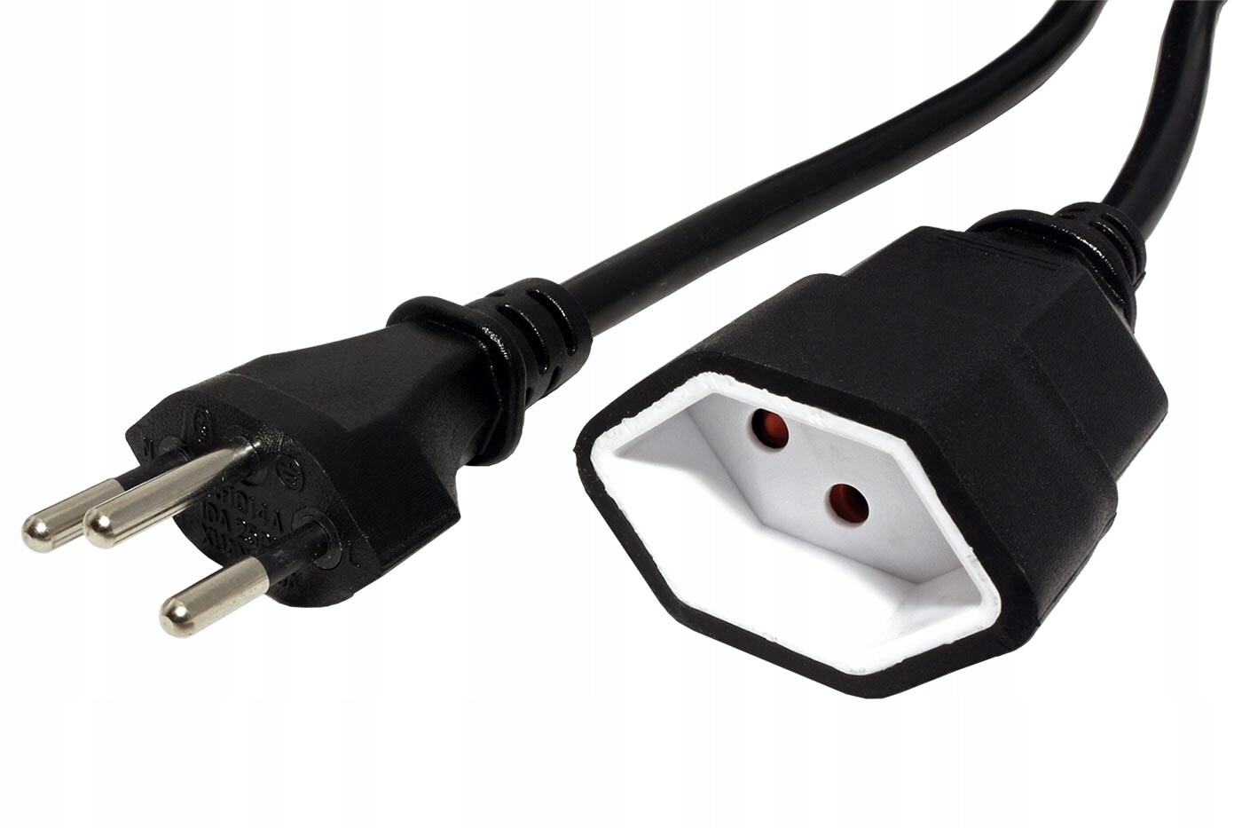 Value Kabel síťový prodlužovací Švýcarsko,typ J,SEV1011 T12-T13,černý,10m