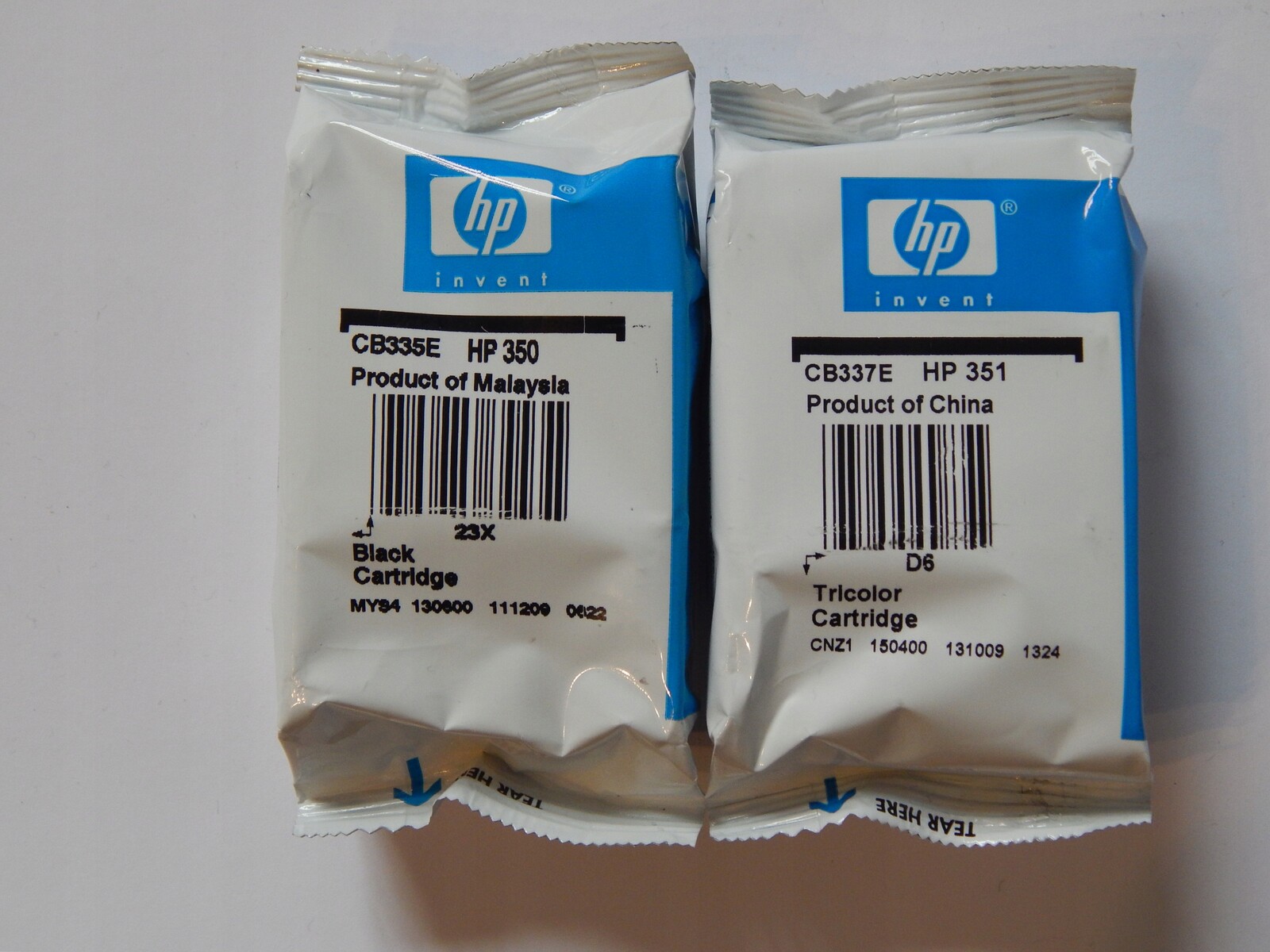 2 x Inkoust Hp 350 CB335EE černý, 351 CB337E tříbarevný. Komplet