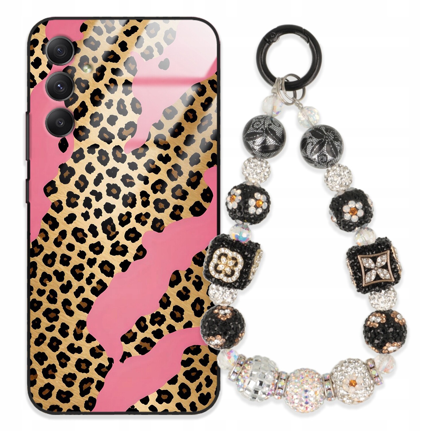 Pouzdro Pro Samsung A34 5G Glass Přívěsek Na Klíče Elegantní Kryt Premium Vzory