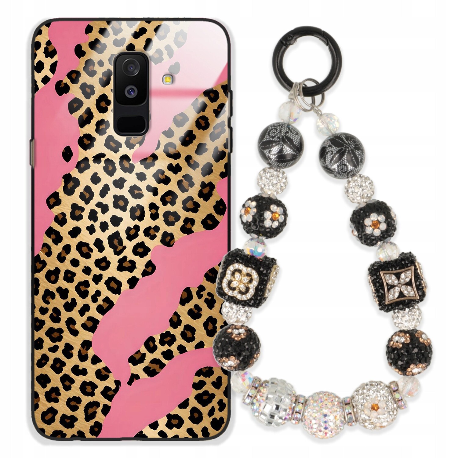 Pouzdro Pro Samsung A6 Plus 2018 Glass Přívěsek Na Klíče Stylové Pouzdro Premium Wz