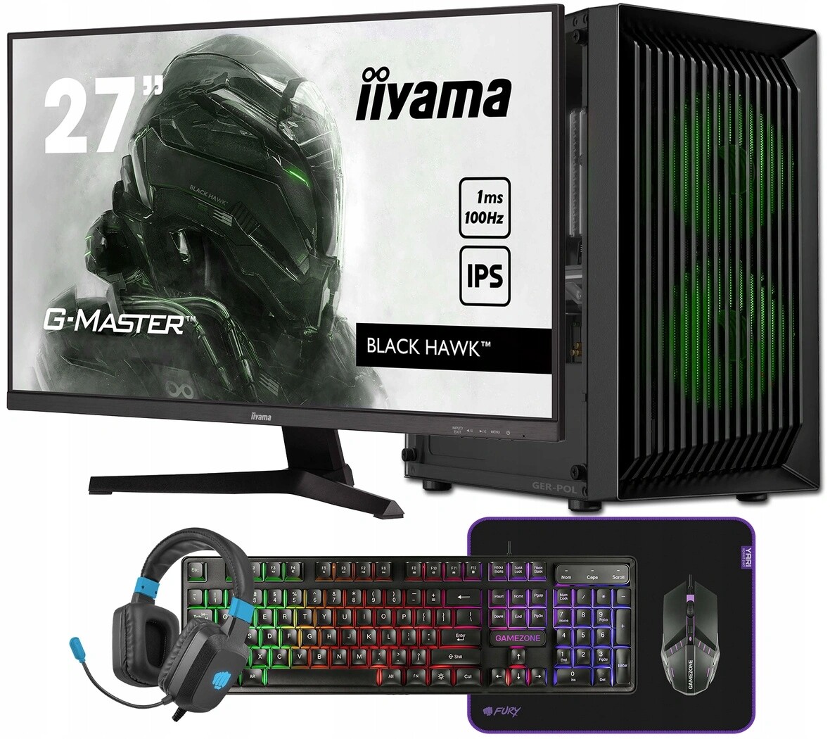 Sada počítač Core i7 Rtx 5060 32GB Ram 1TB Ssd Windows 11 Monitor 27