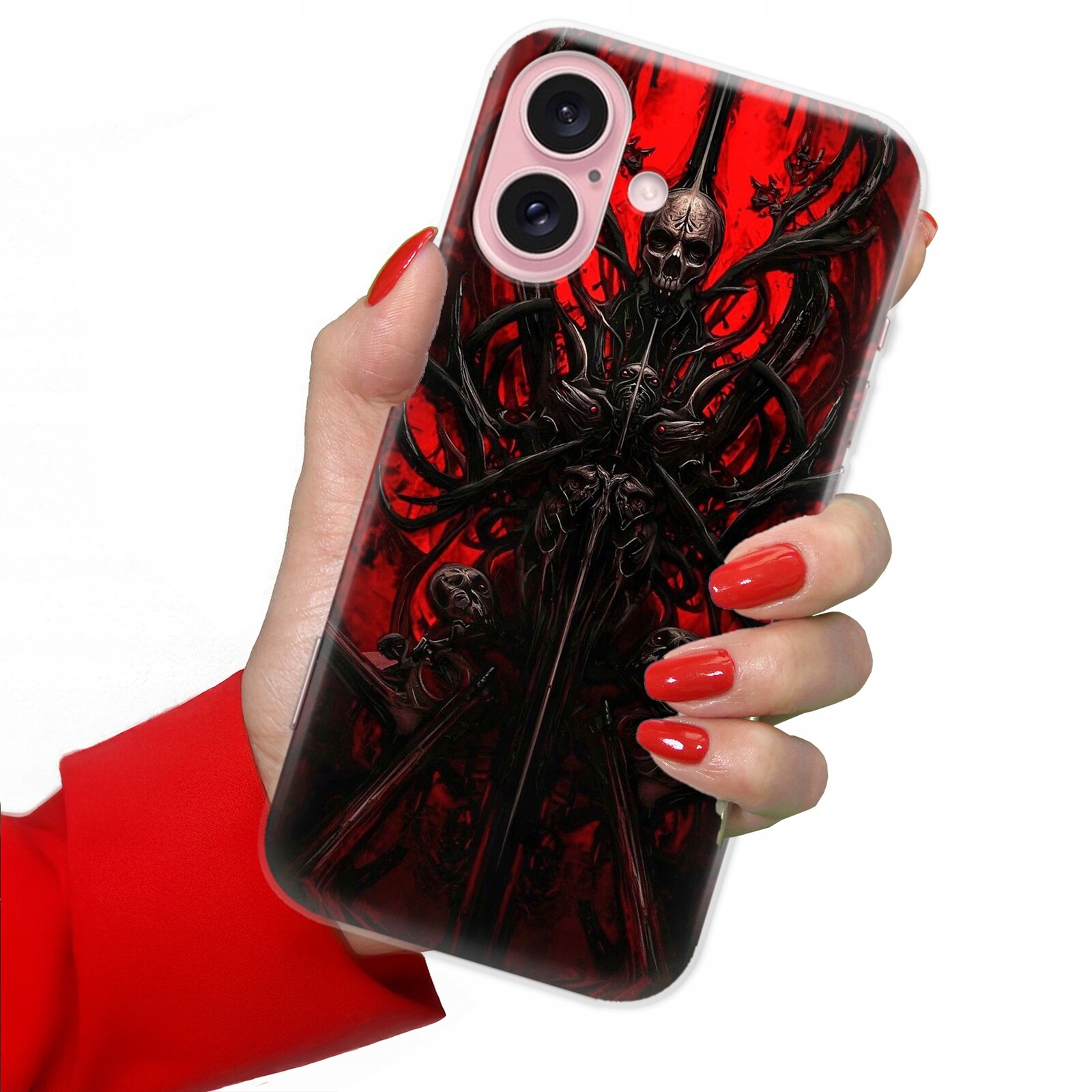 Pouzdro pro iPhone 16 Pevné, Ochranné, Pancéřové, Pevné, Temné vzory Evil