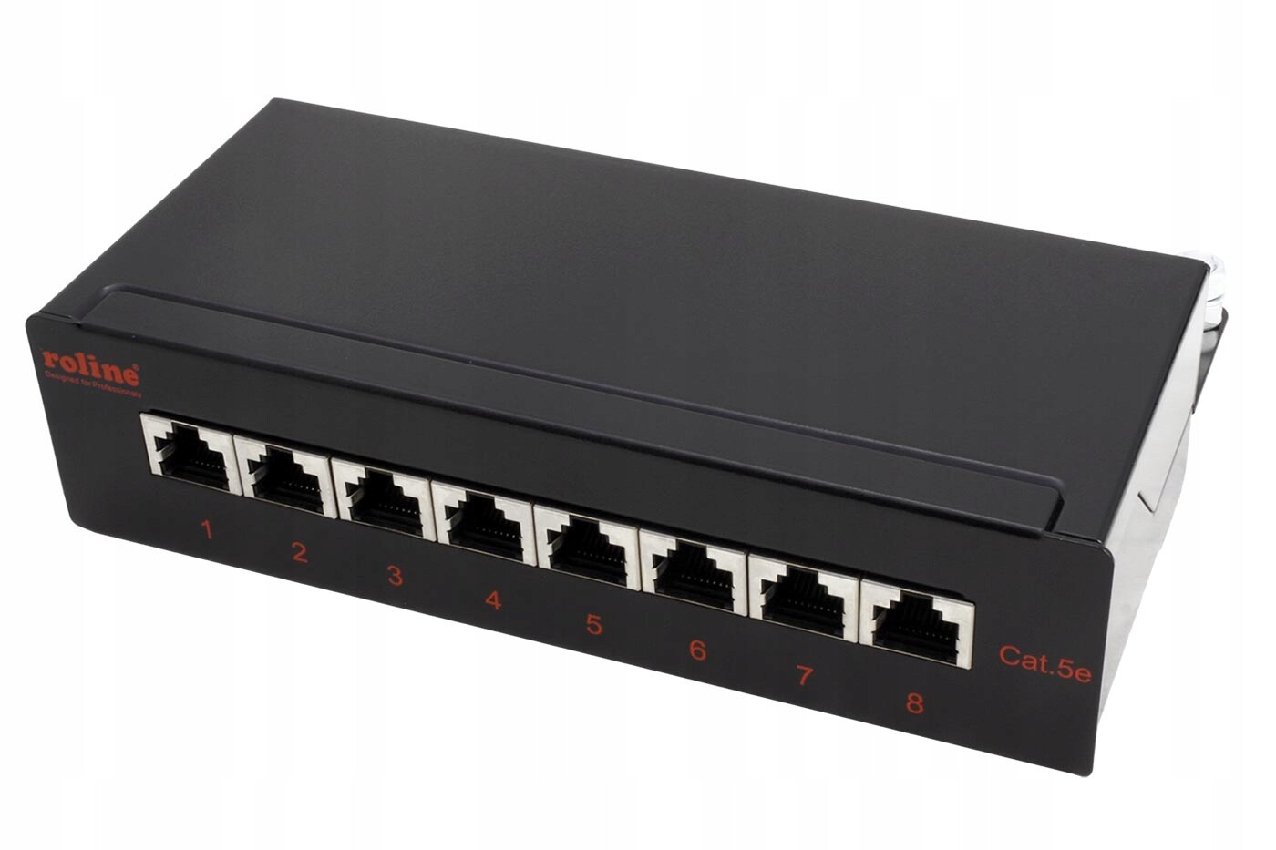 Roline Patchpanel mini kat. 5e Stp, 8 portů, černý