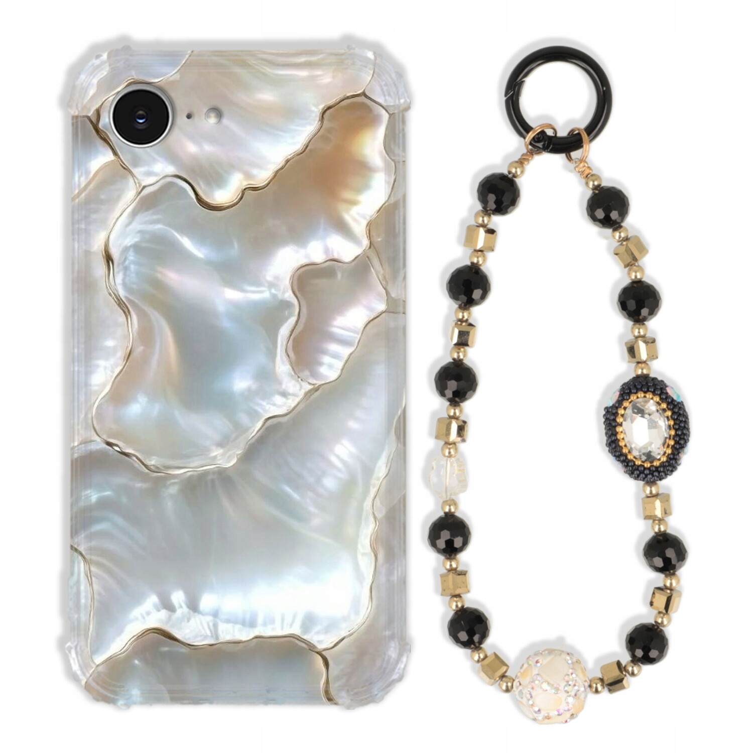 Pouzdro Pro Iphone 16E Pouzdro Antishock Zirkony Černo Zlaté Odolné|pevné