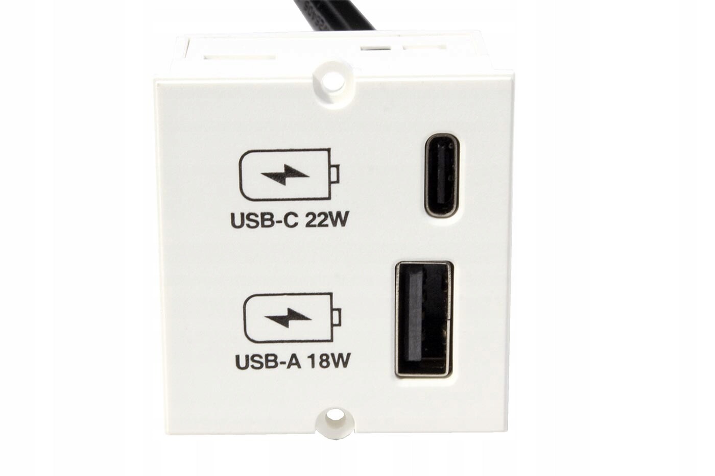 Bachmann Modul 37x40 zdroj Usb A Usb C, Qc Pd, bílý (917.2271)