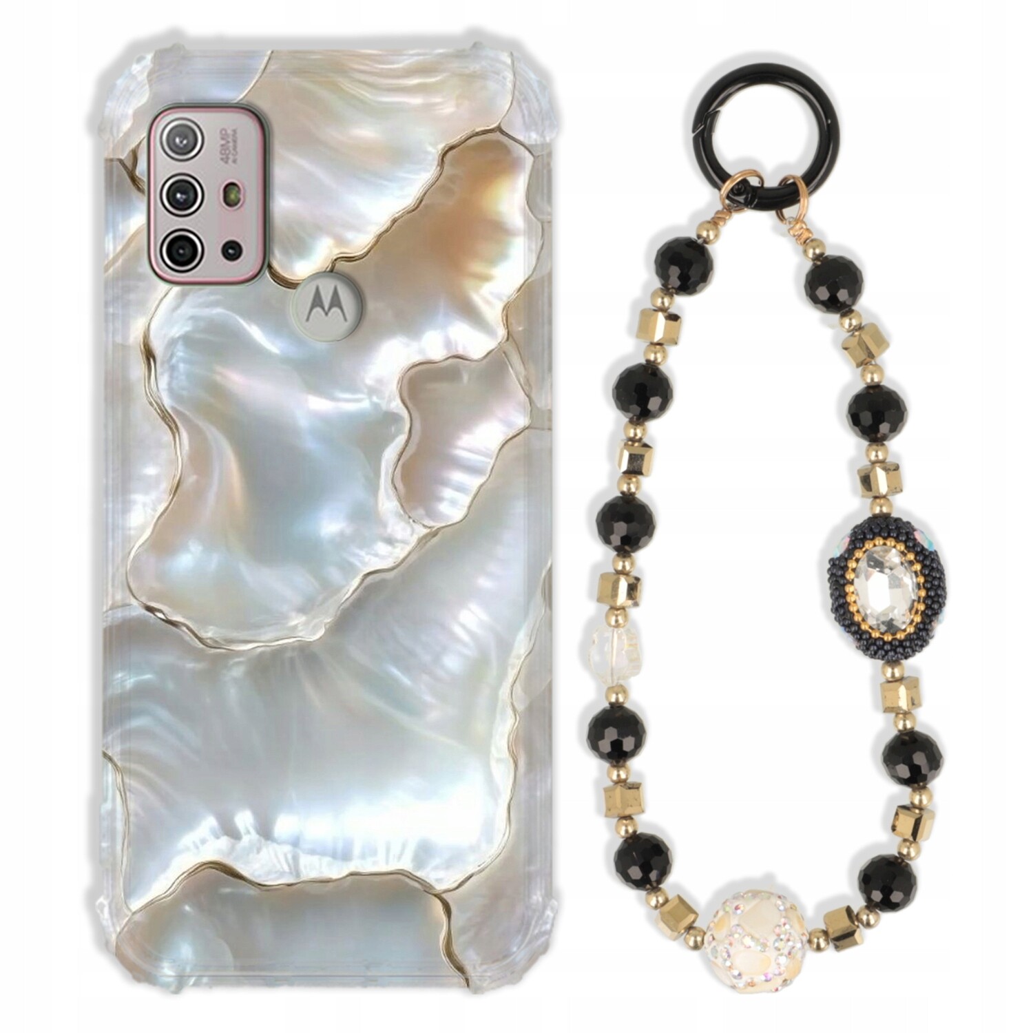 Pouzdro Pro Motorola G30 Case Antishock Zirkony Černo Zlaté|odolné|pevné