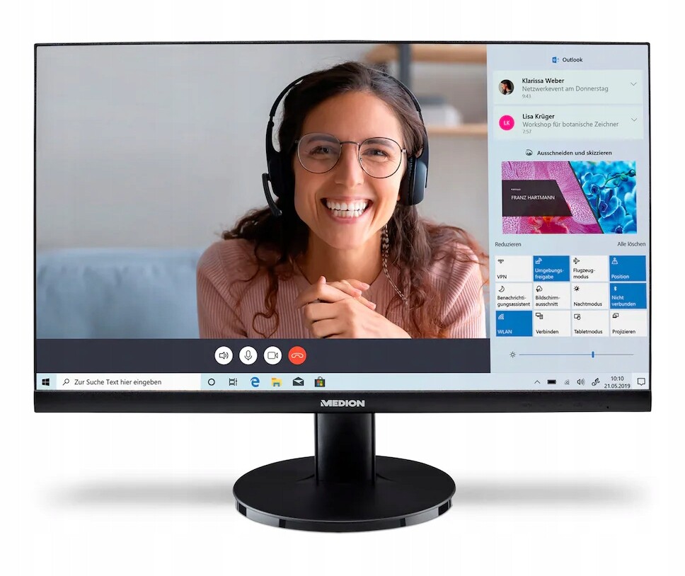 Led Monitor 23,6'' Do Kanceláře Full Hd Ips Reproduktory Hdmi Vga