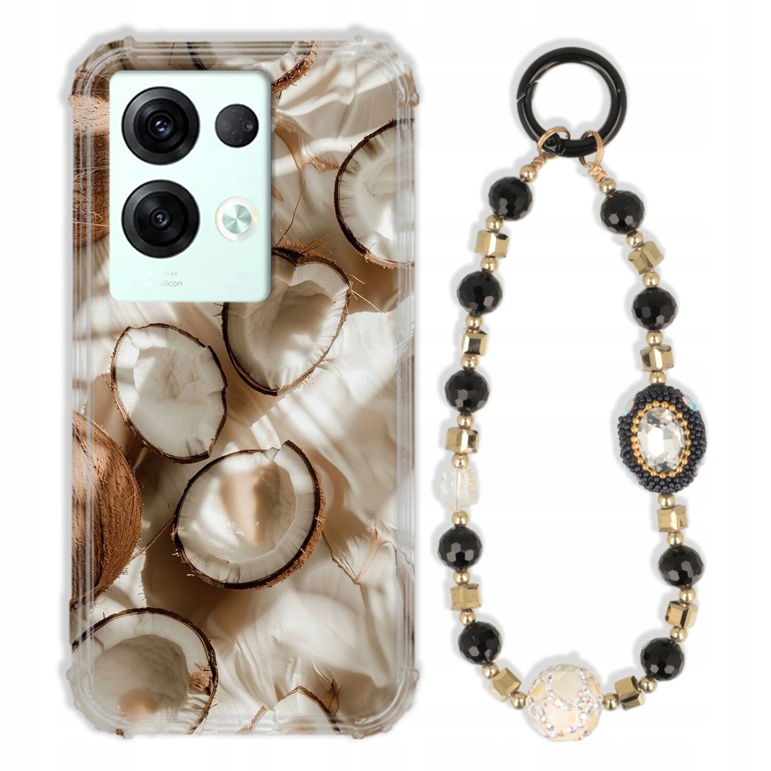 Pouzdro Pro Oppo Reno 8 Pro Antishock Zirkony Černozlaté Odolné| Silné