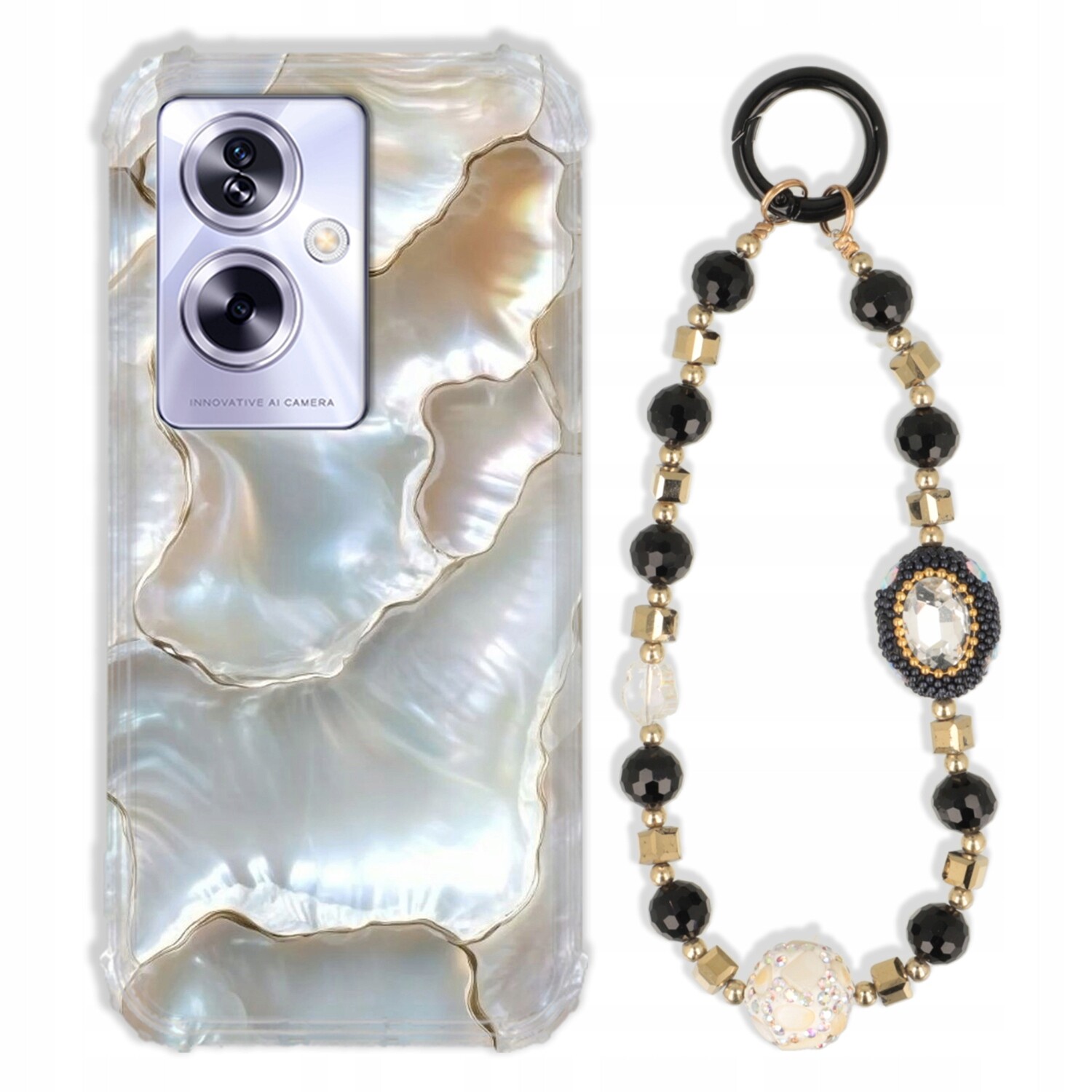 Pouzdro Pro Oppo A79 5G Case Antishock Zirkony Černozlaté|odolné|pevné