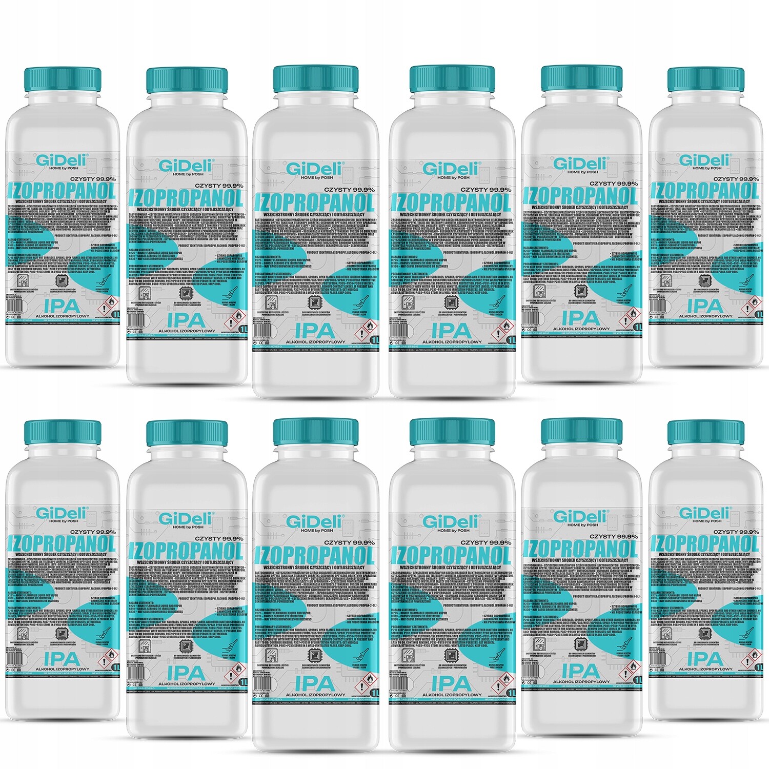 Isopropylalkohol 12x 1L GiDeli Ipa Isopropanol 99,9%