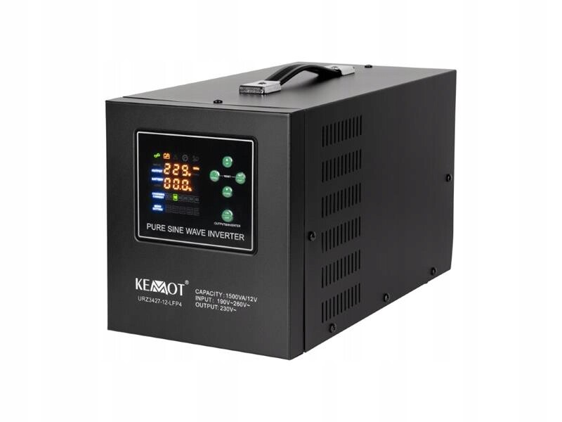 Zdroj záložní Kemot PROsinus-1500-LFP4 12V 230V 1500VA 1050W Black URZ3427-