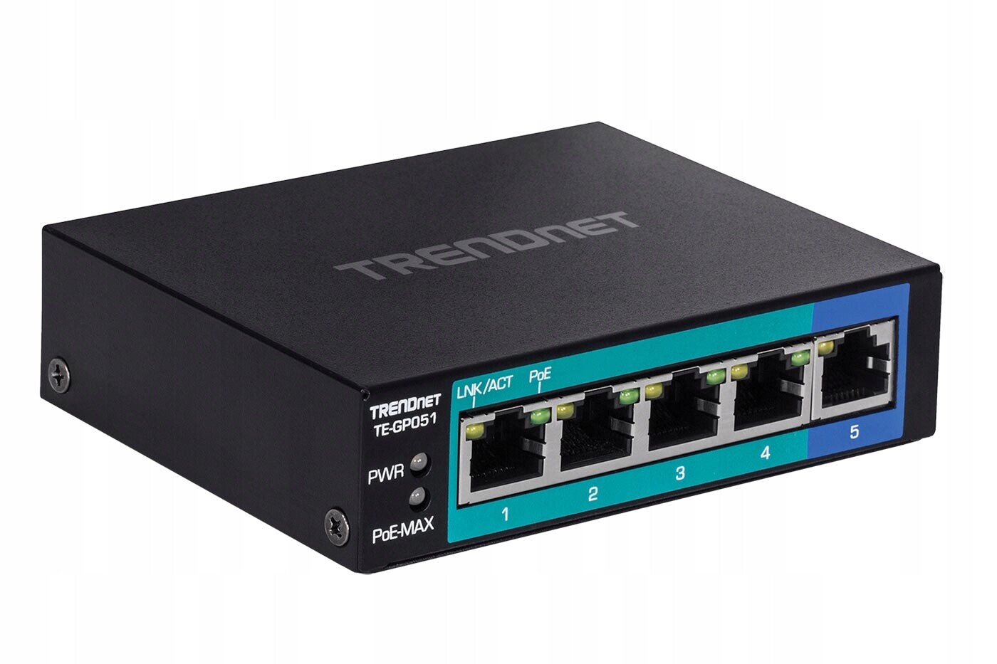Trendnet Ethernet přepínač 1Gb, 5 portů, 4x PoE+ (TE-GP051)