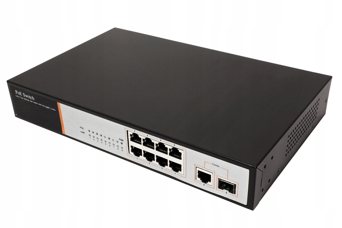 Value Ethernet přepínač 8x 100Mb 1x 1Gb (1x sdílený Sfp), 8x Poe+