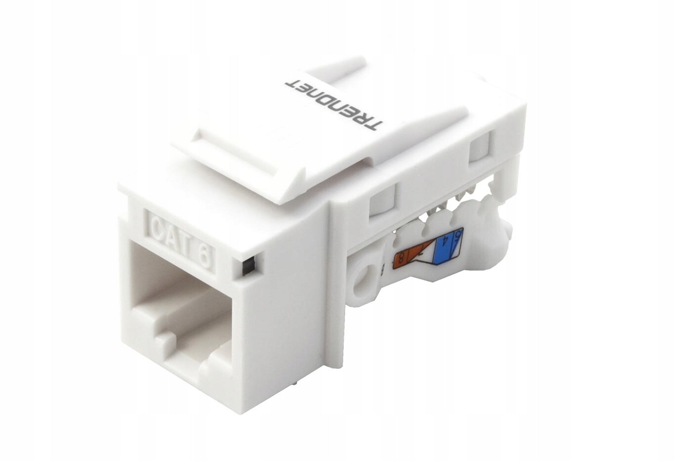 Trendnet Keystone konektor RJ45 kat. 6, bílý, nestíněný, 180°, 50ks