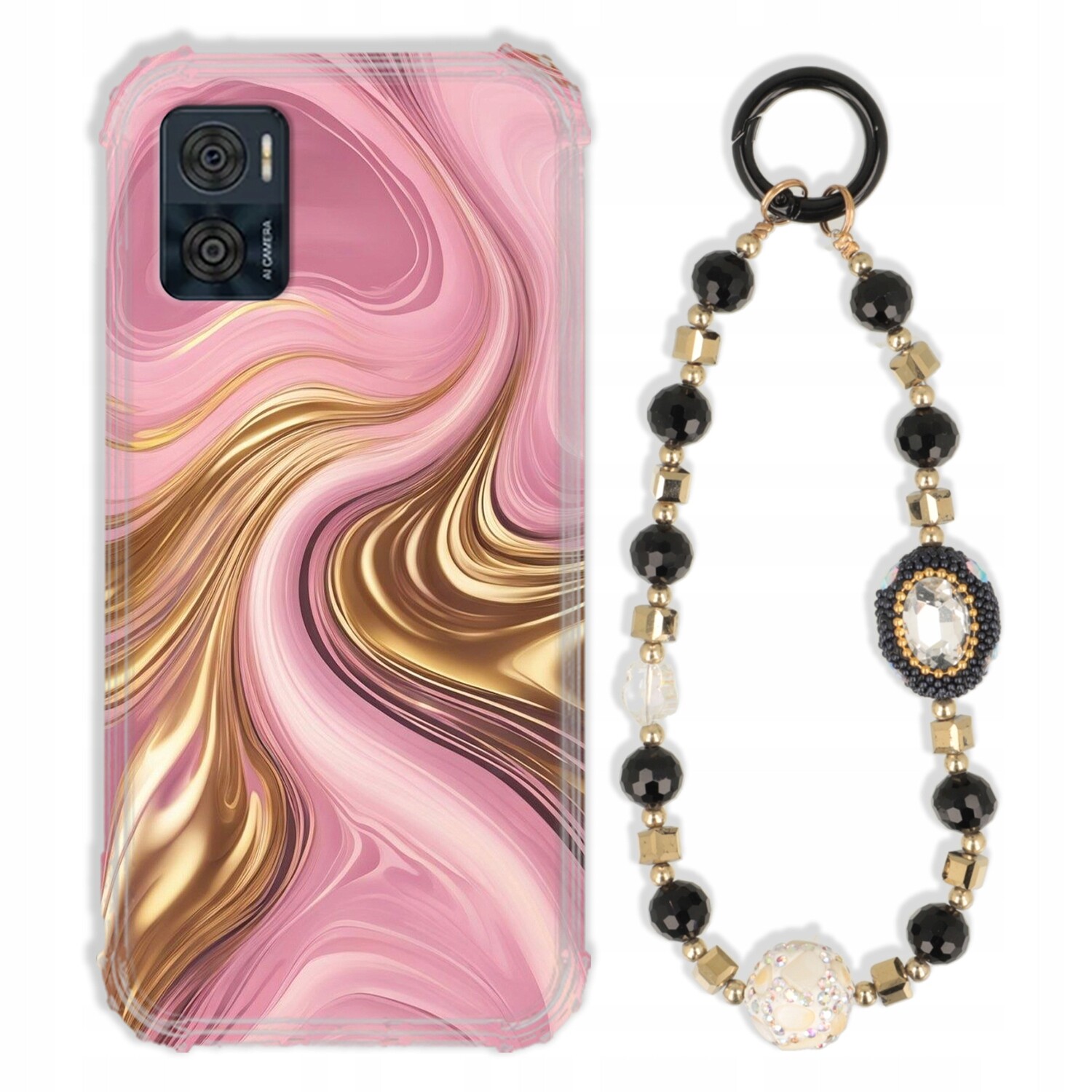 Pouzdro Pro Motorola E22 Case Antishock Zirkony Černo Zlaté|odolné|pevné