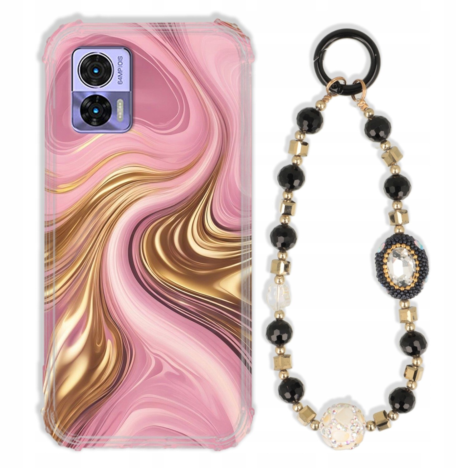 Pouzdro Pro Motorola Edge 30 Neo Antishock Zirkony Černo Zlaté|pevné|pevné