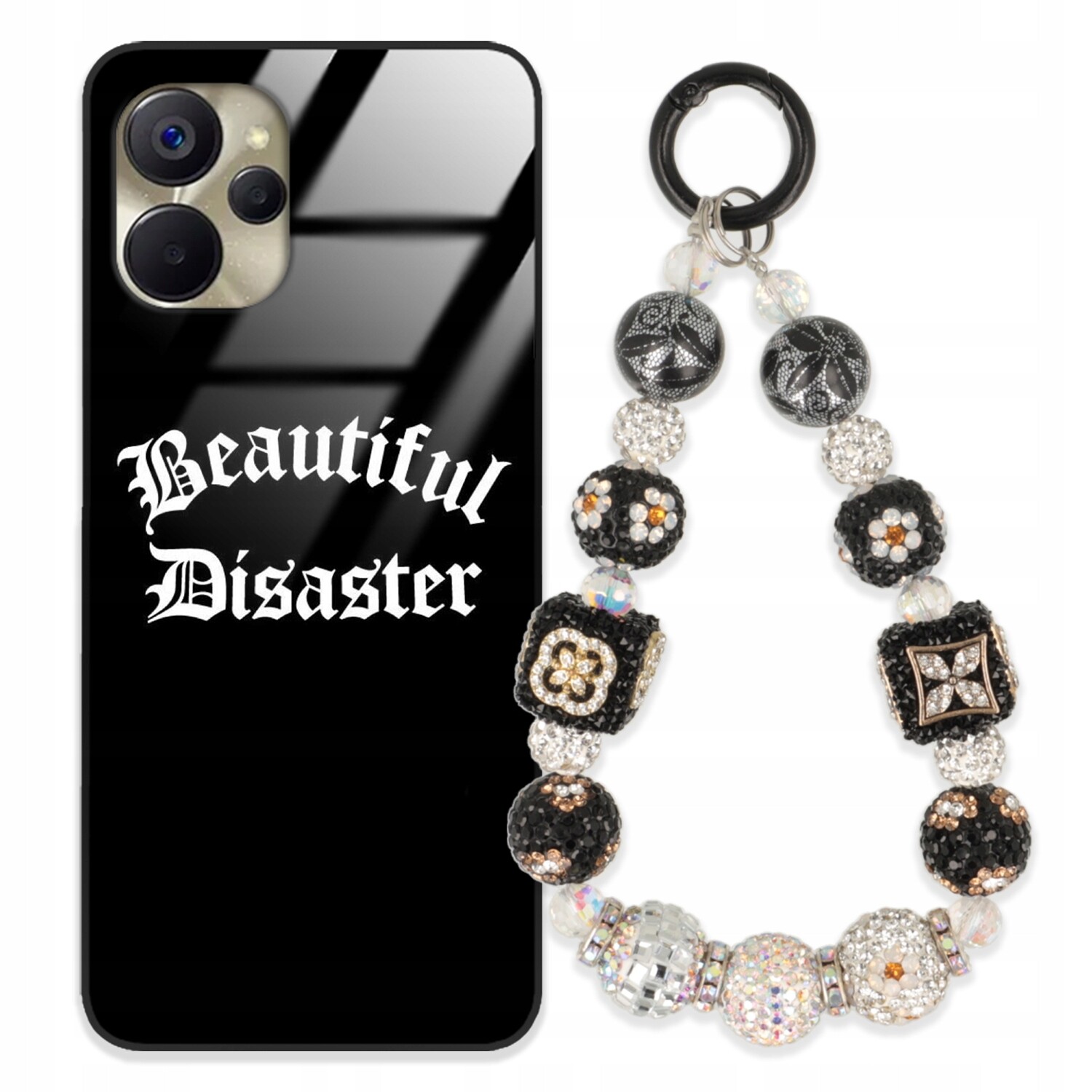 Pouzdro Pro Realme 10 5G Glass Přívěsek Na Klíče Elegantní Kryt Premium Vzory