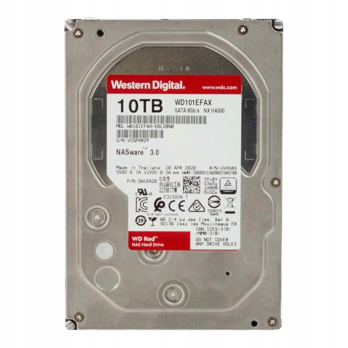 Wd Red 10TB 5.4K 256MB Sata III 3.5